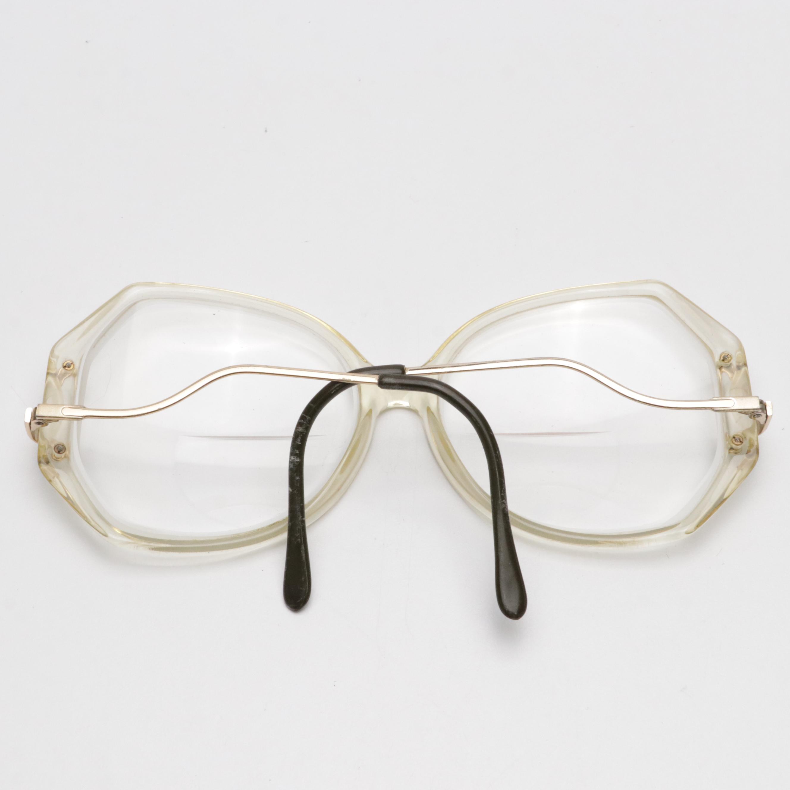 Luxotica Vintage Oversized Avant Garde Bifocal Eyeglasses