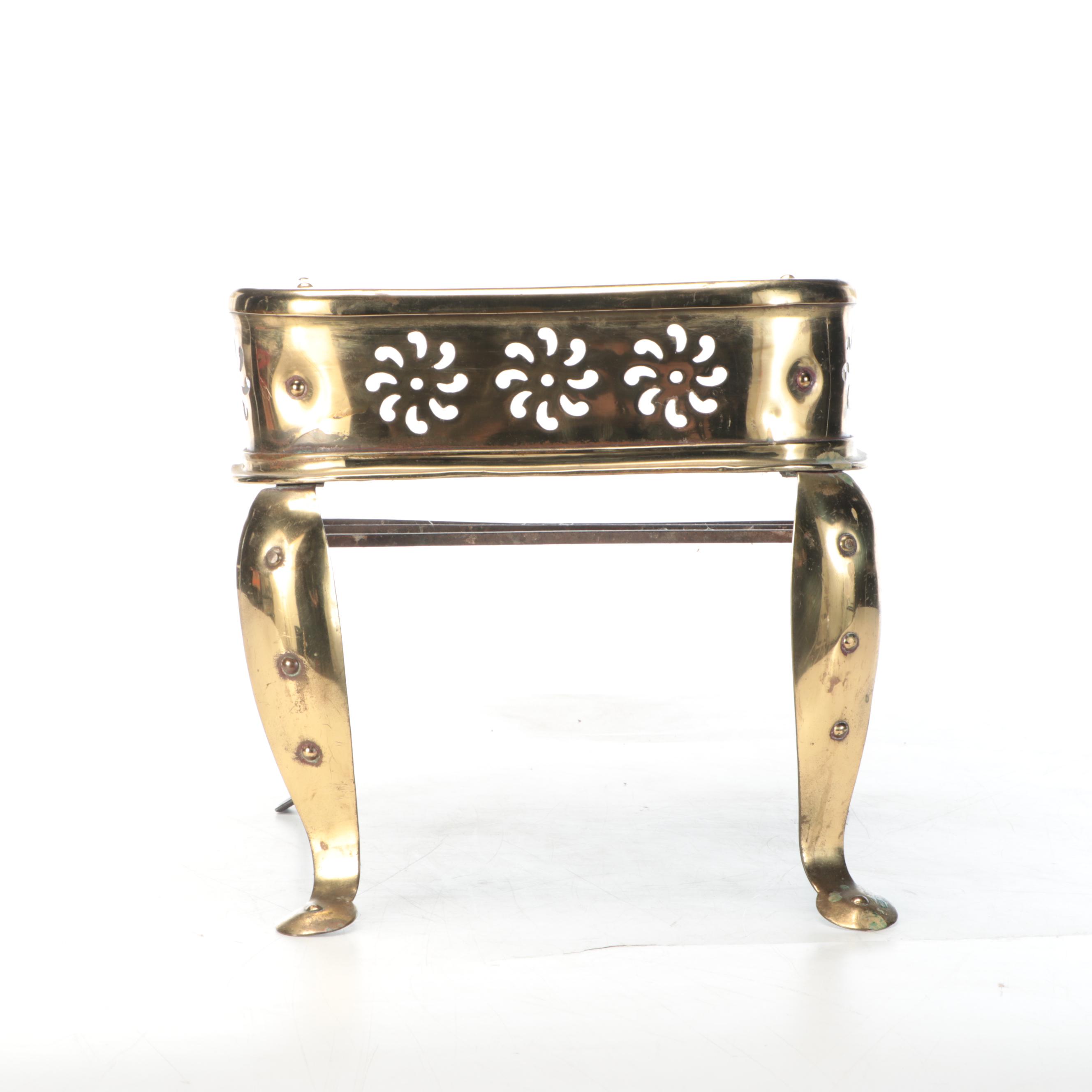 Pierced Brass Fireplace Trivet
