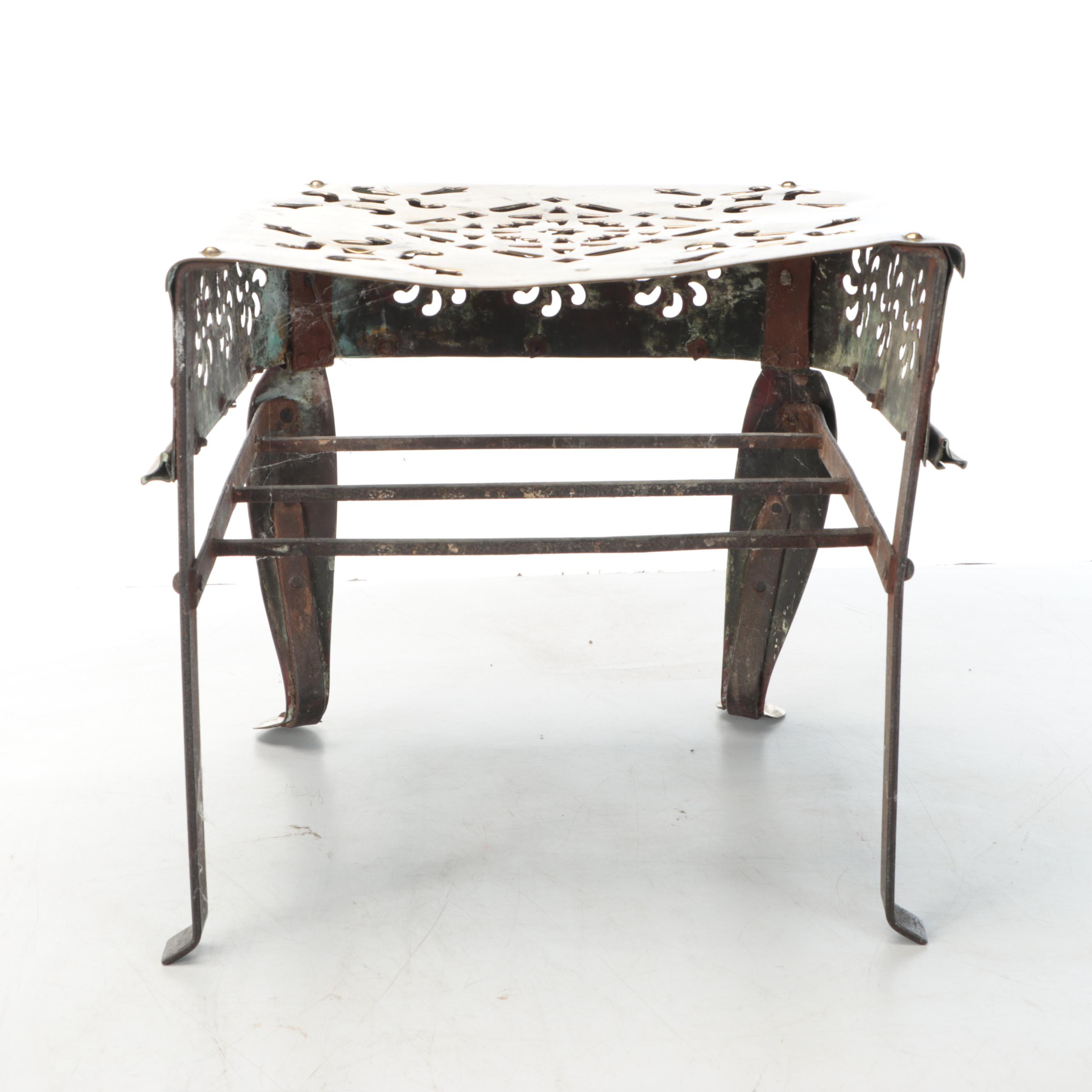 Pierced Brass Fireplace Trivet