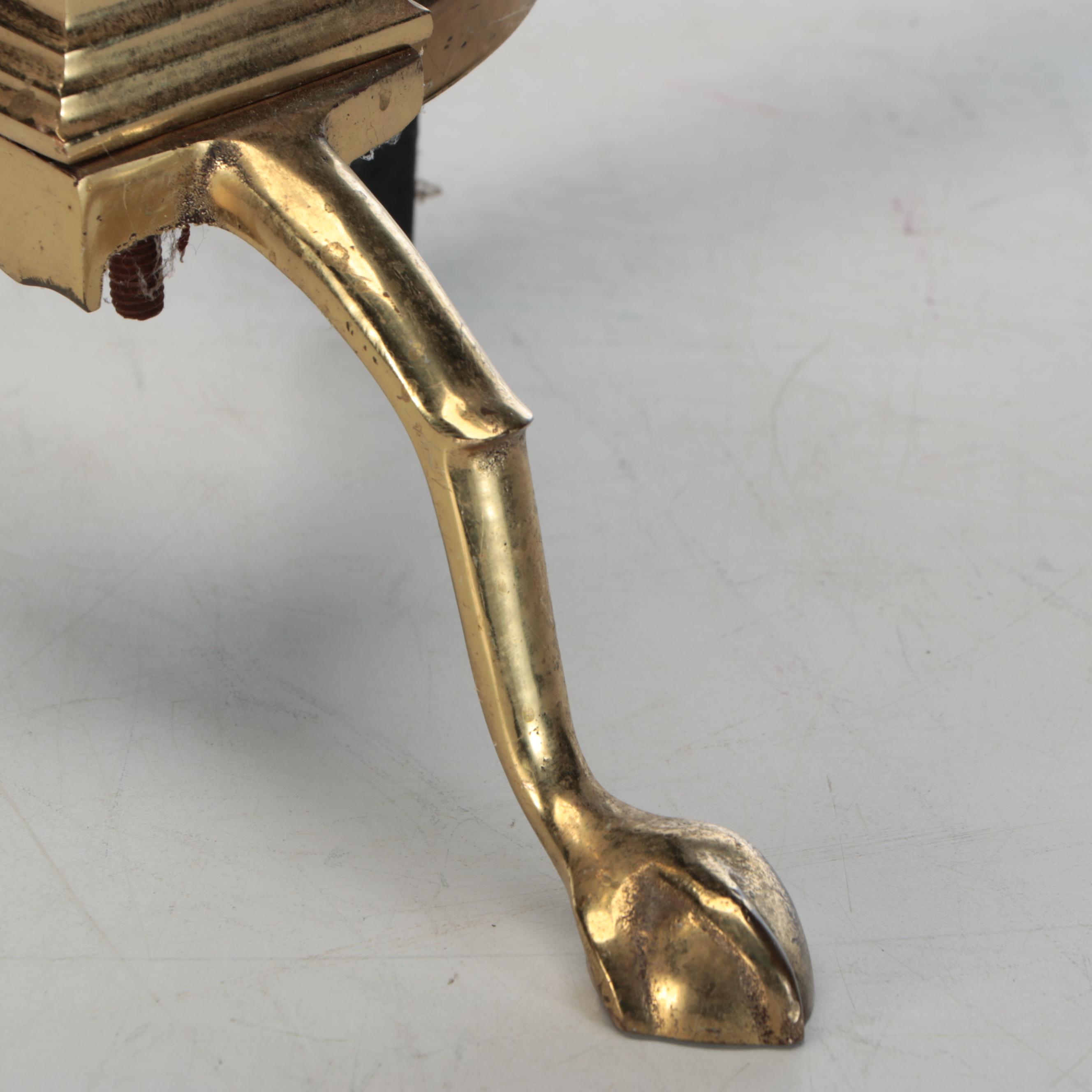 Brass Veneer Andirons