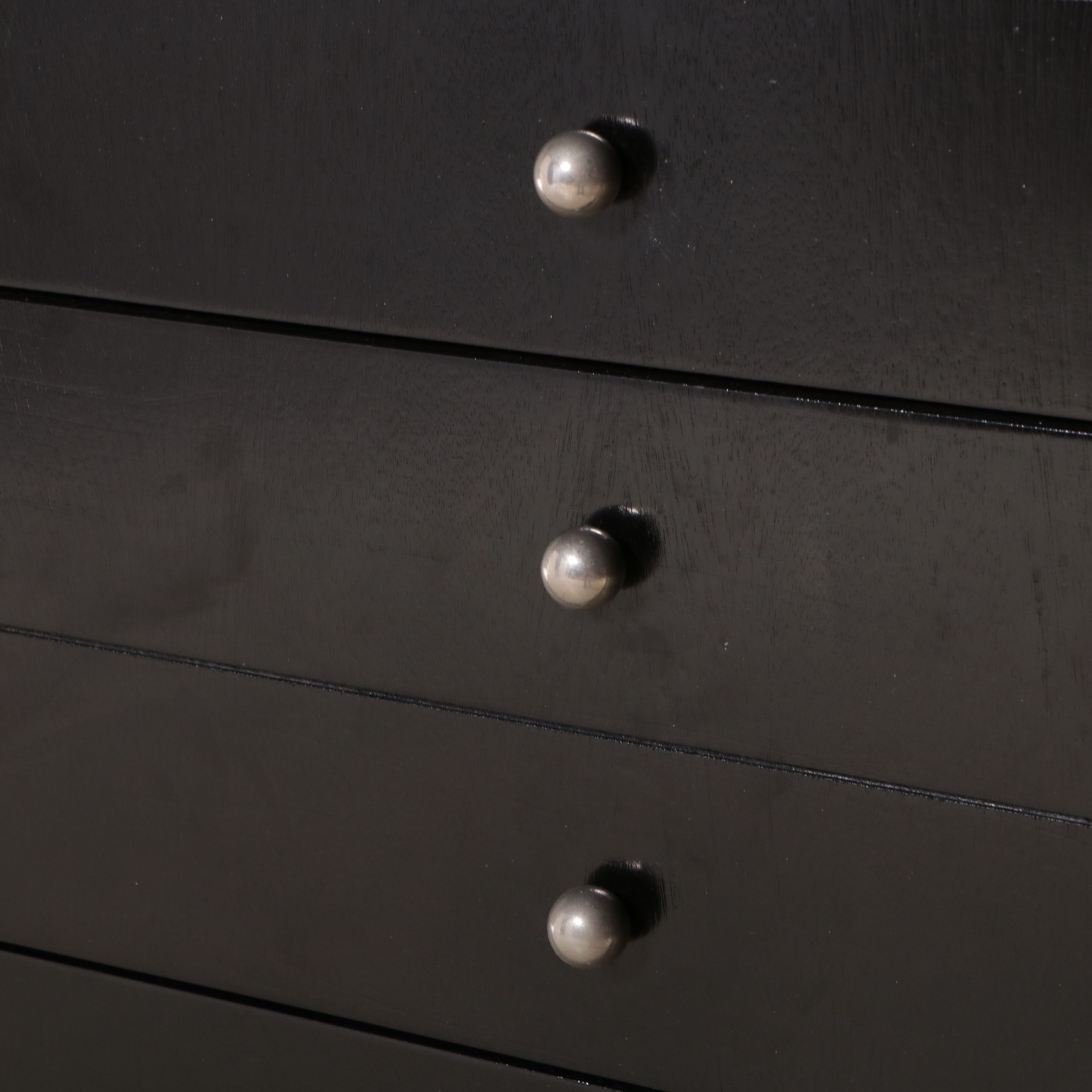 Mid Century Modern Black Lacquered Chest of Drawers