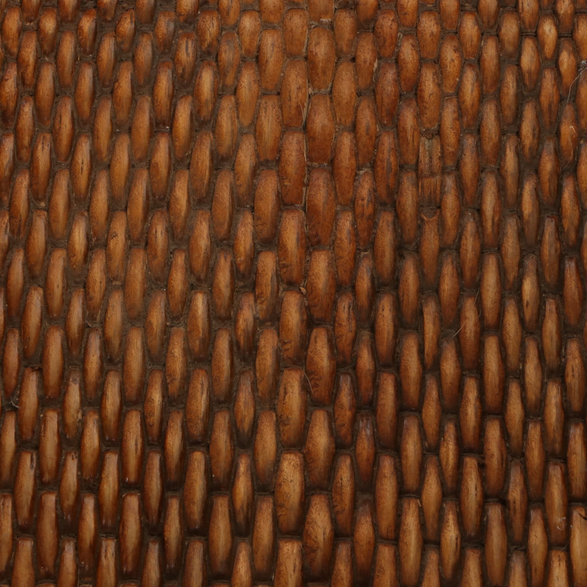 Chinese Handwoven Reed Winnowing Basket, 20th Century