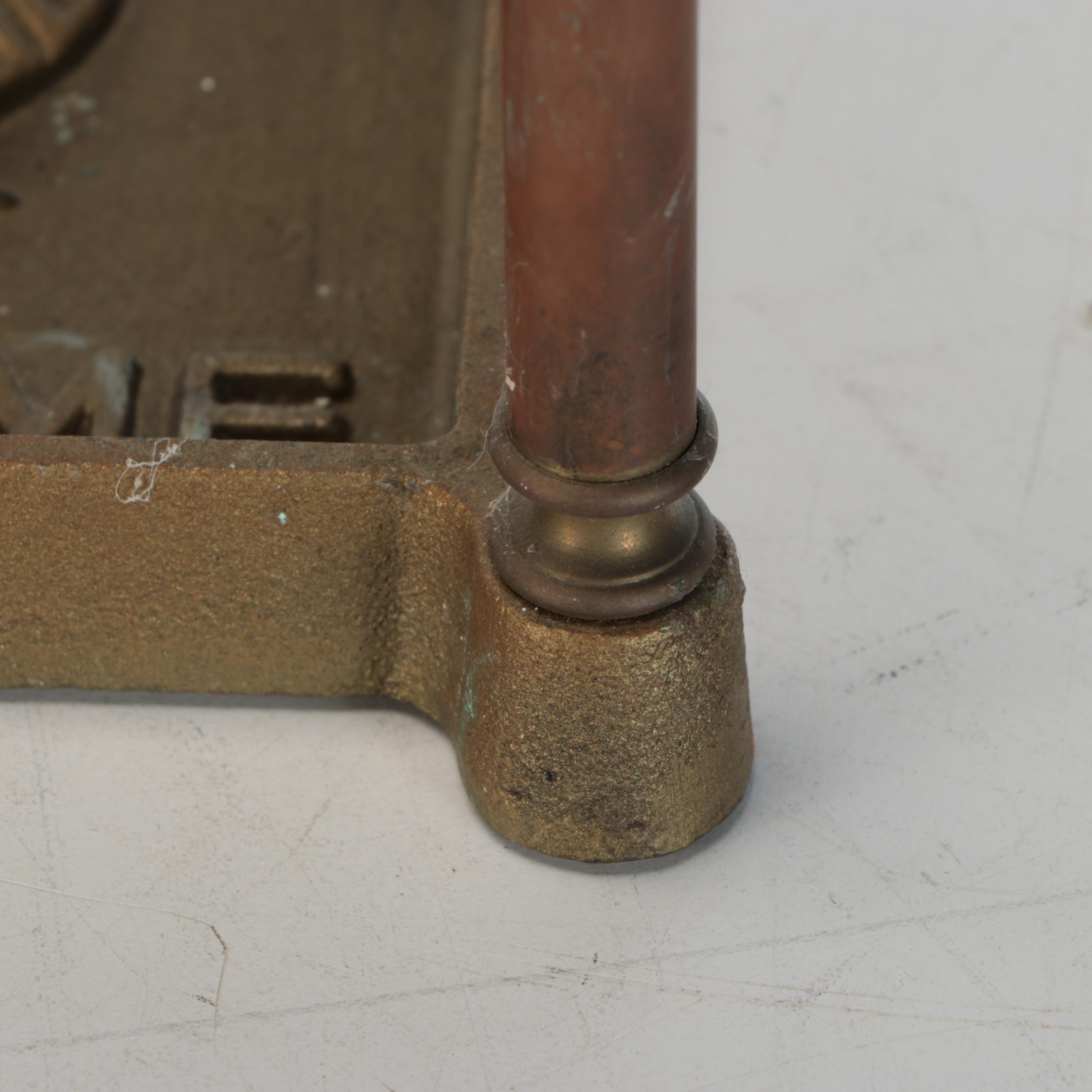 Pineapple "Welcome" Brass Veneer Umbrella Stand