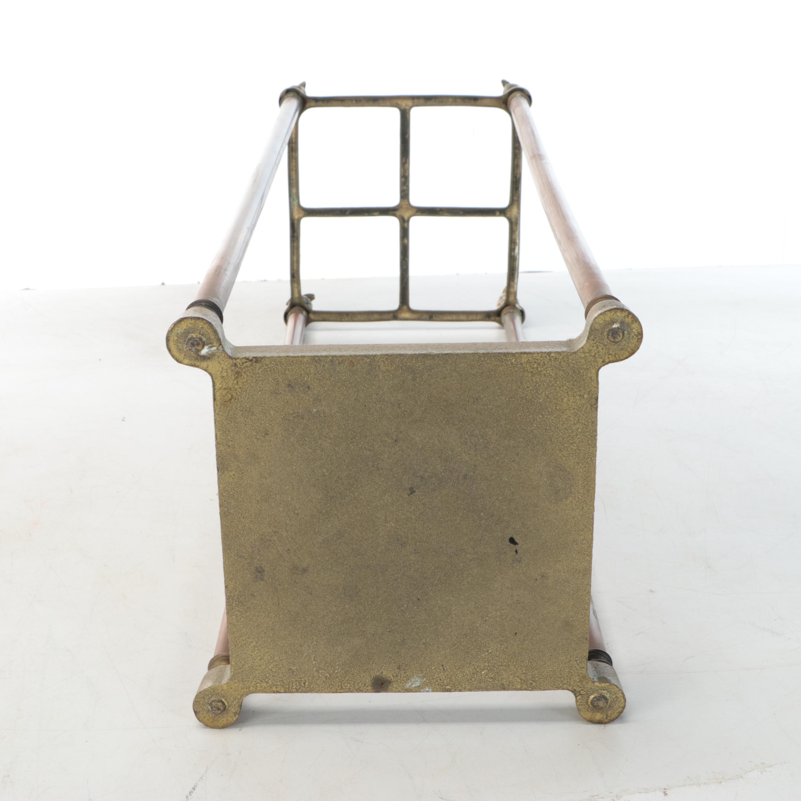 Pineapple "Welcome" Brass Veneer Umbrella Stand