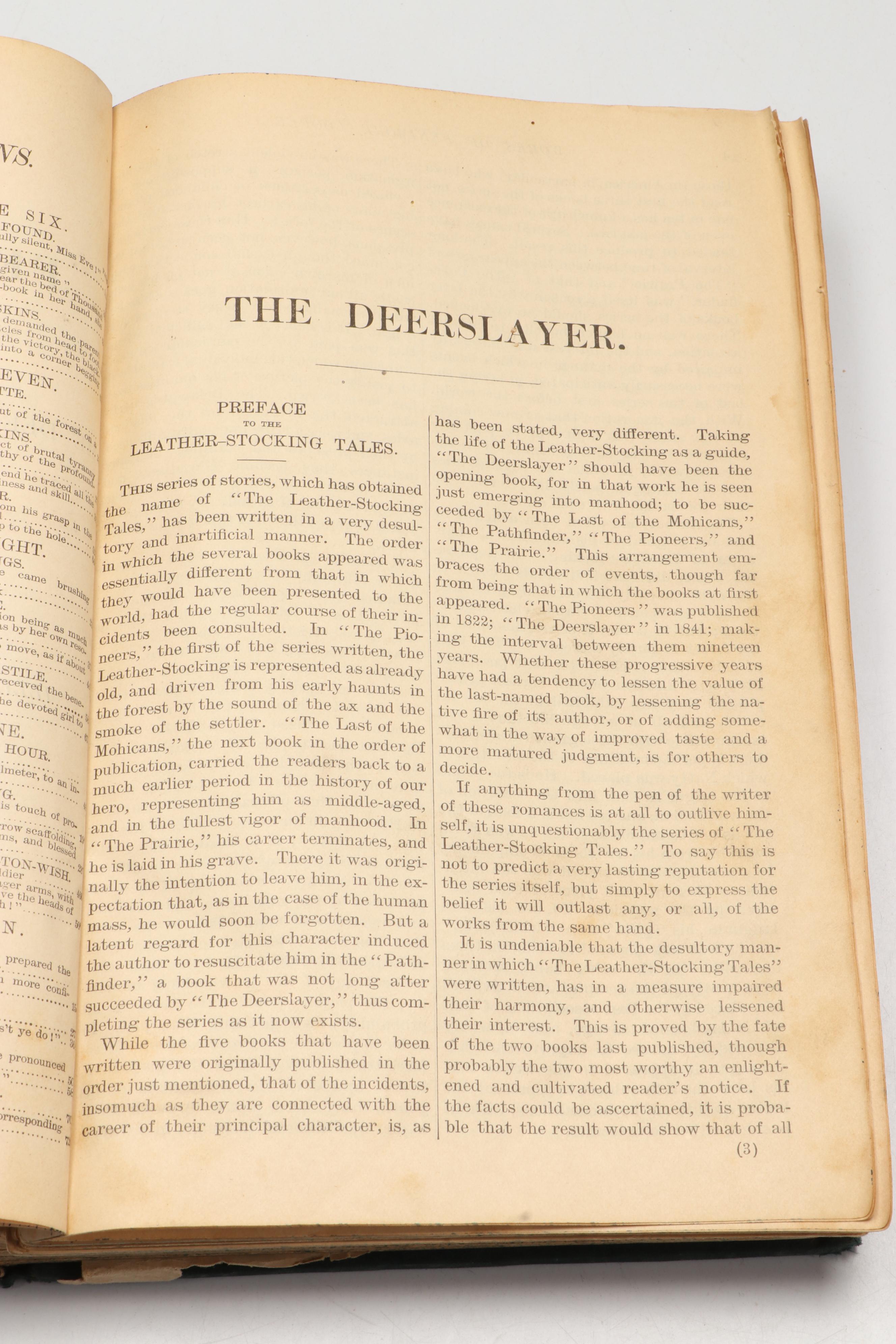 Illustrated "Works of James Fenimore Cooper" Complete Ten-Volume Set, 1892