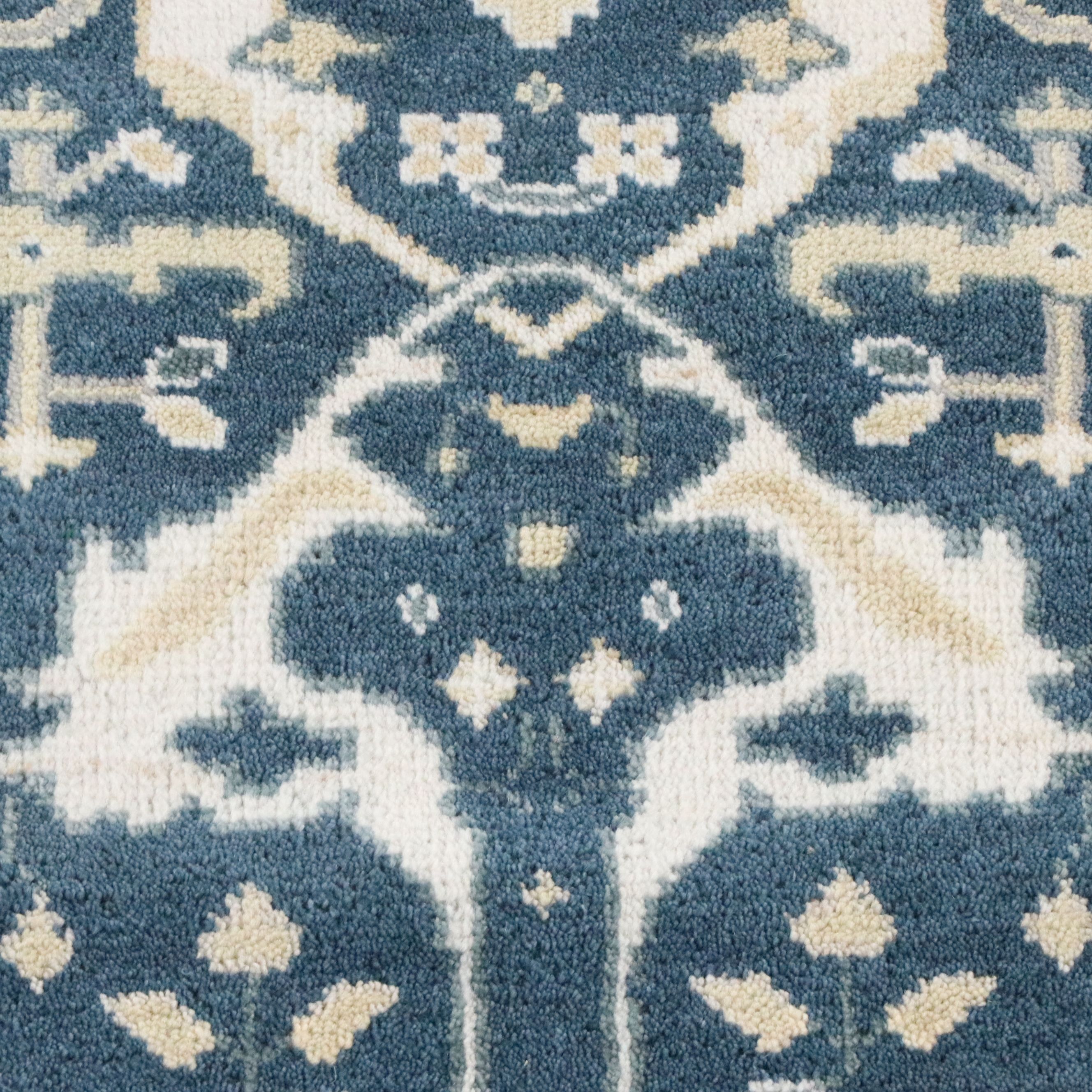 2'7 x 11'8 Hand-Knotted Pakistani Oushak Style Stair or Carpet Runner