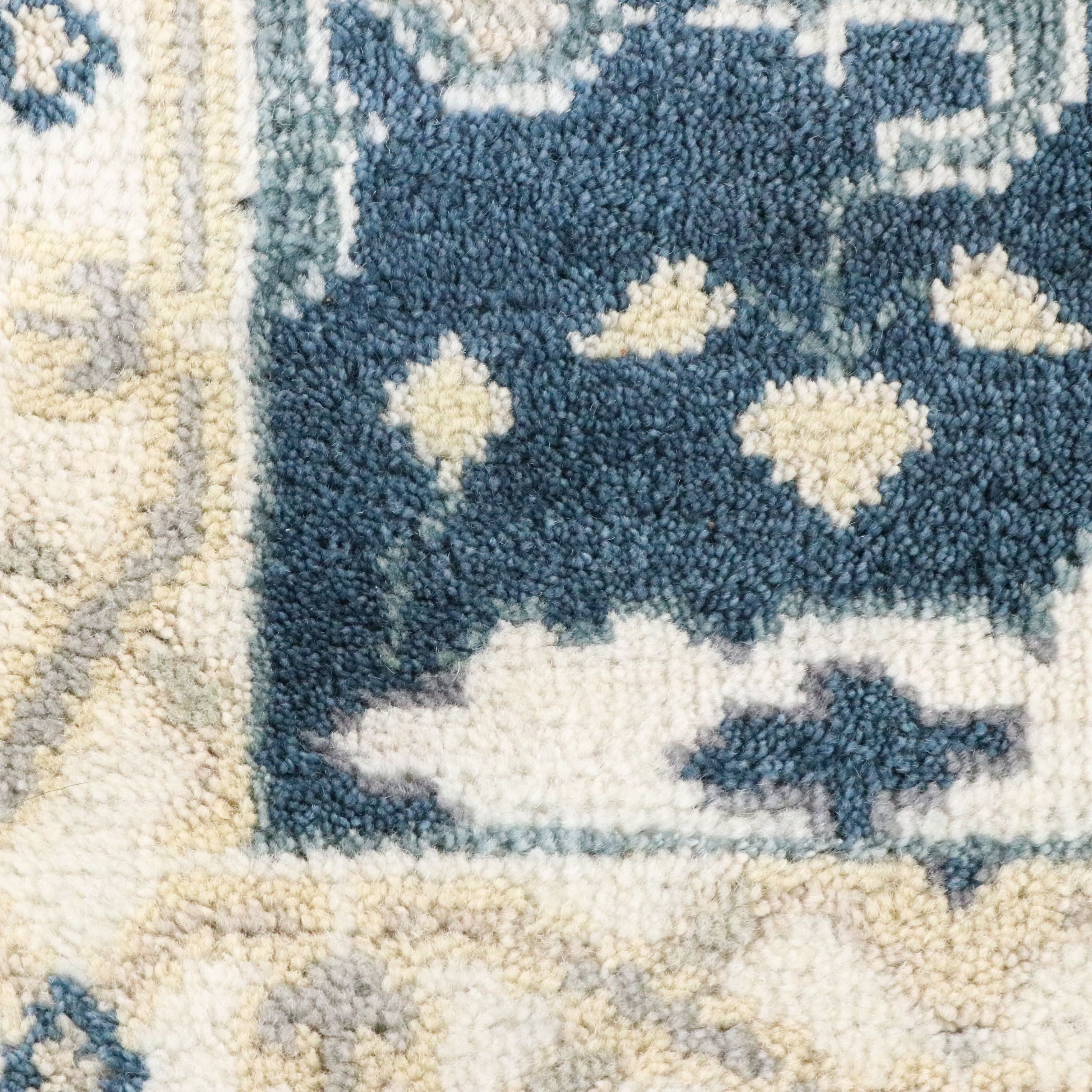 2'7 x 11'8 Hand-Knotted Pakistani Oushak Style Stair or Carpet Runner