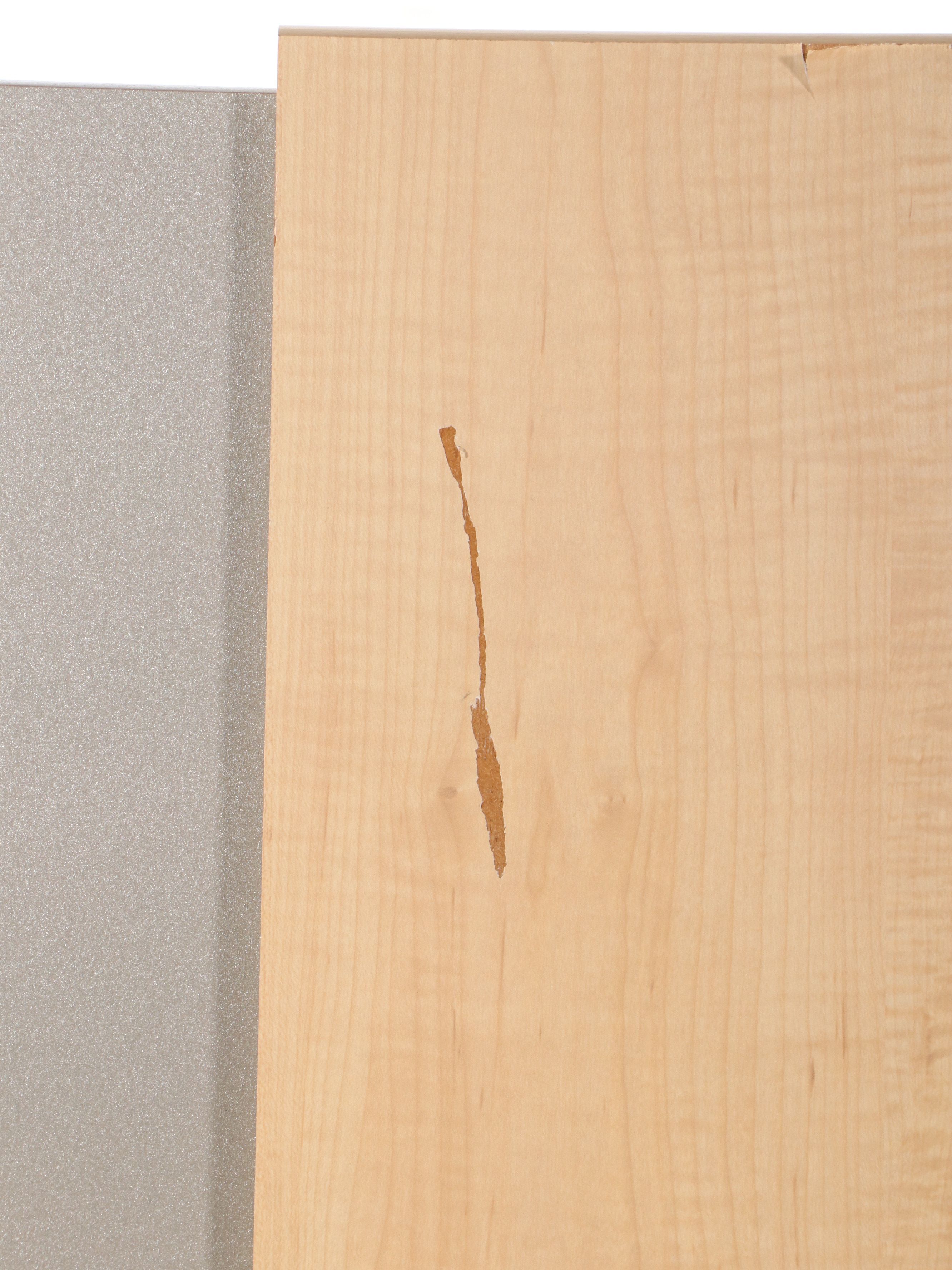 Contemporary Blonde Wood Queen Size Bed Frame and Nightstand