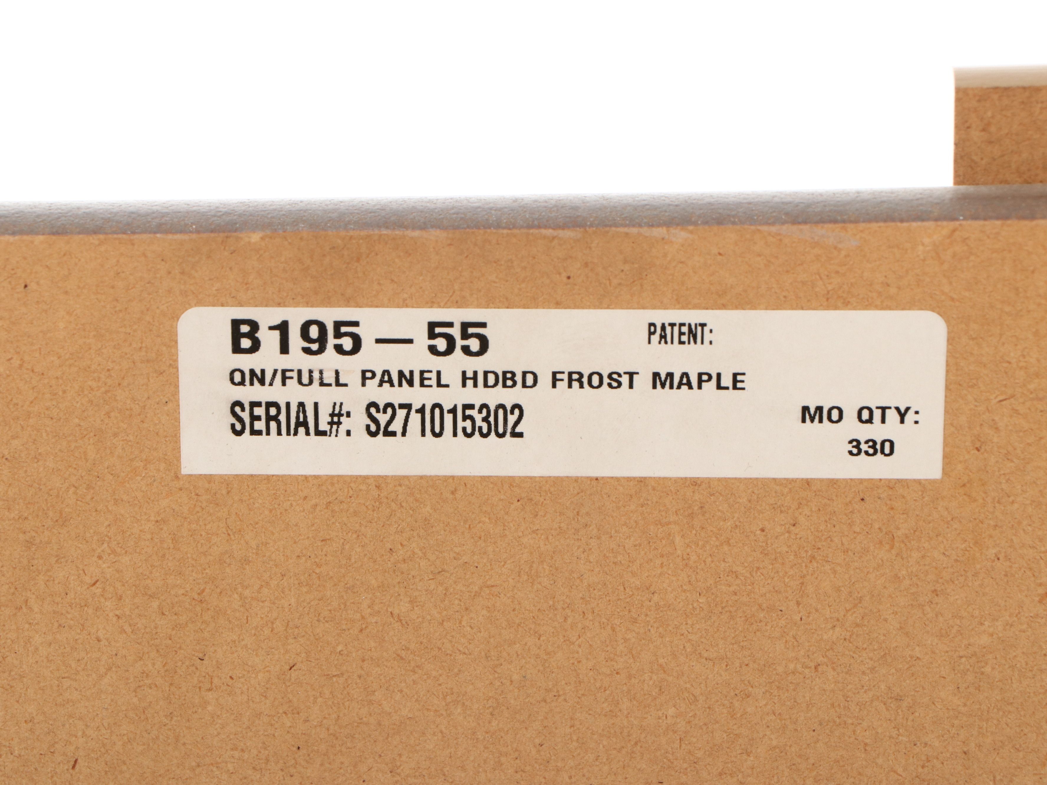 Contemporary Blonde Wood Queen Size Bed Frame and Nightstand