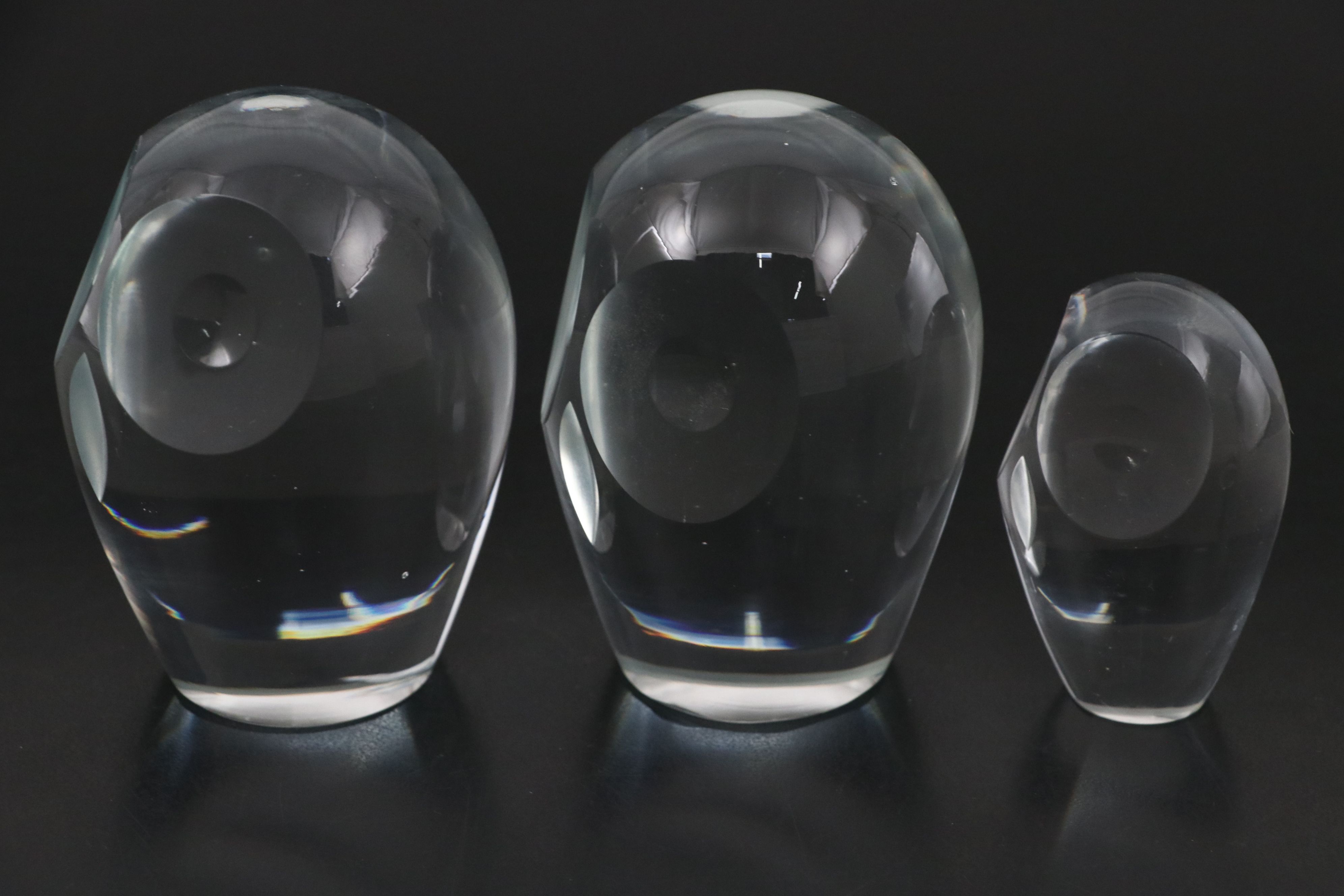 Czech Crystal Owl Paperweights