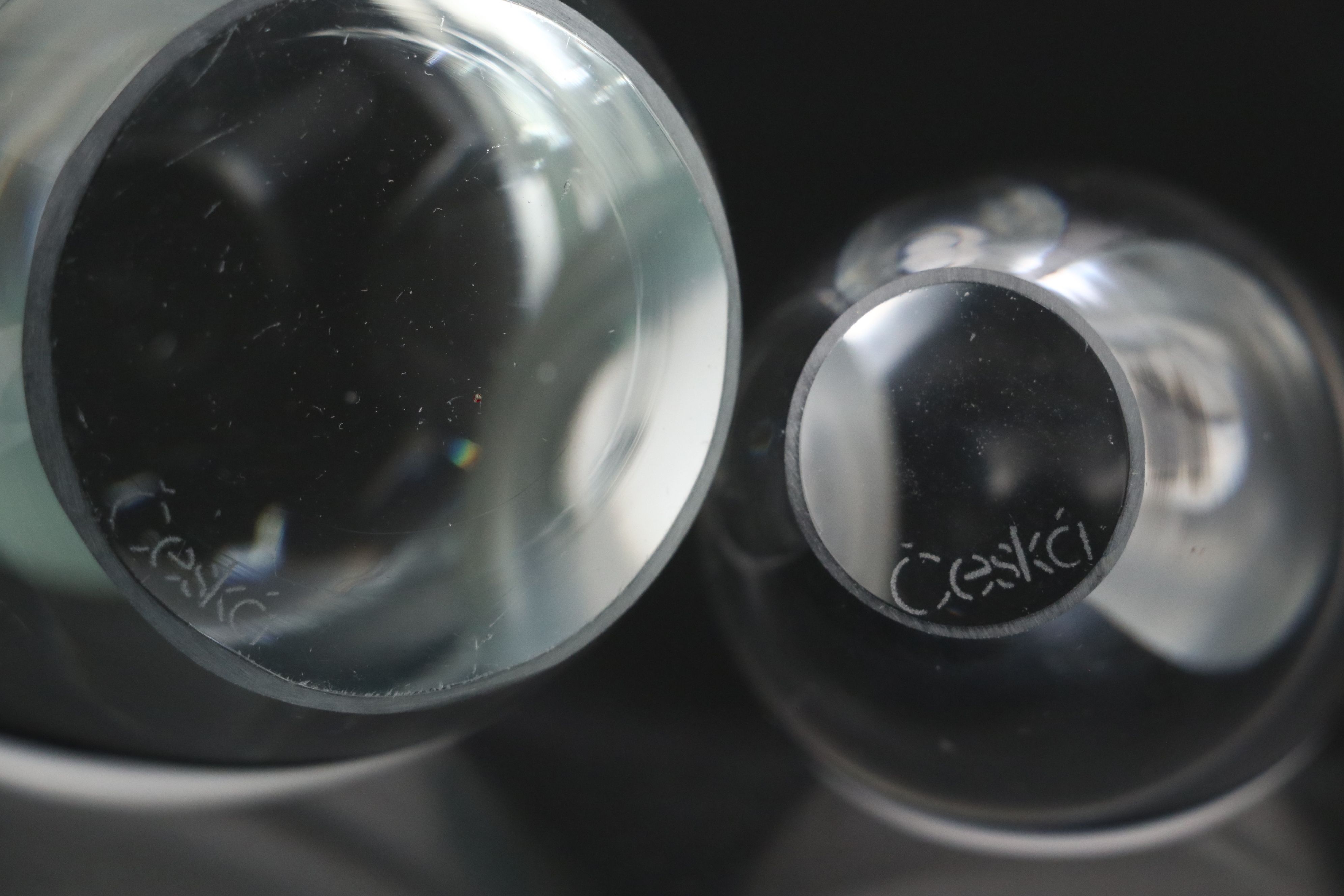 Czech Crystal Owl Paperweights