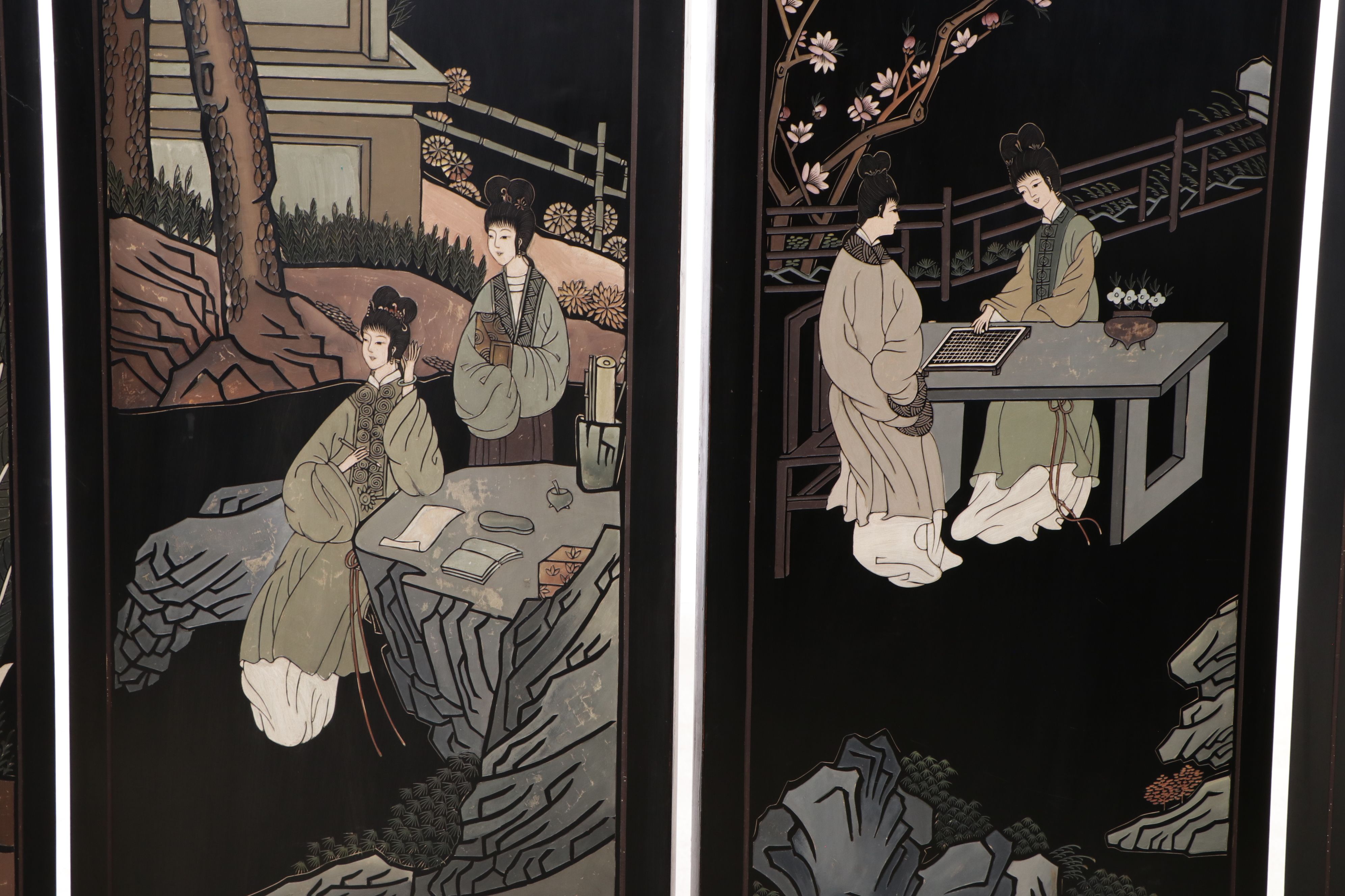 Chinese Lacquered Room Screen