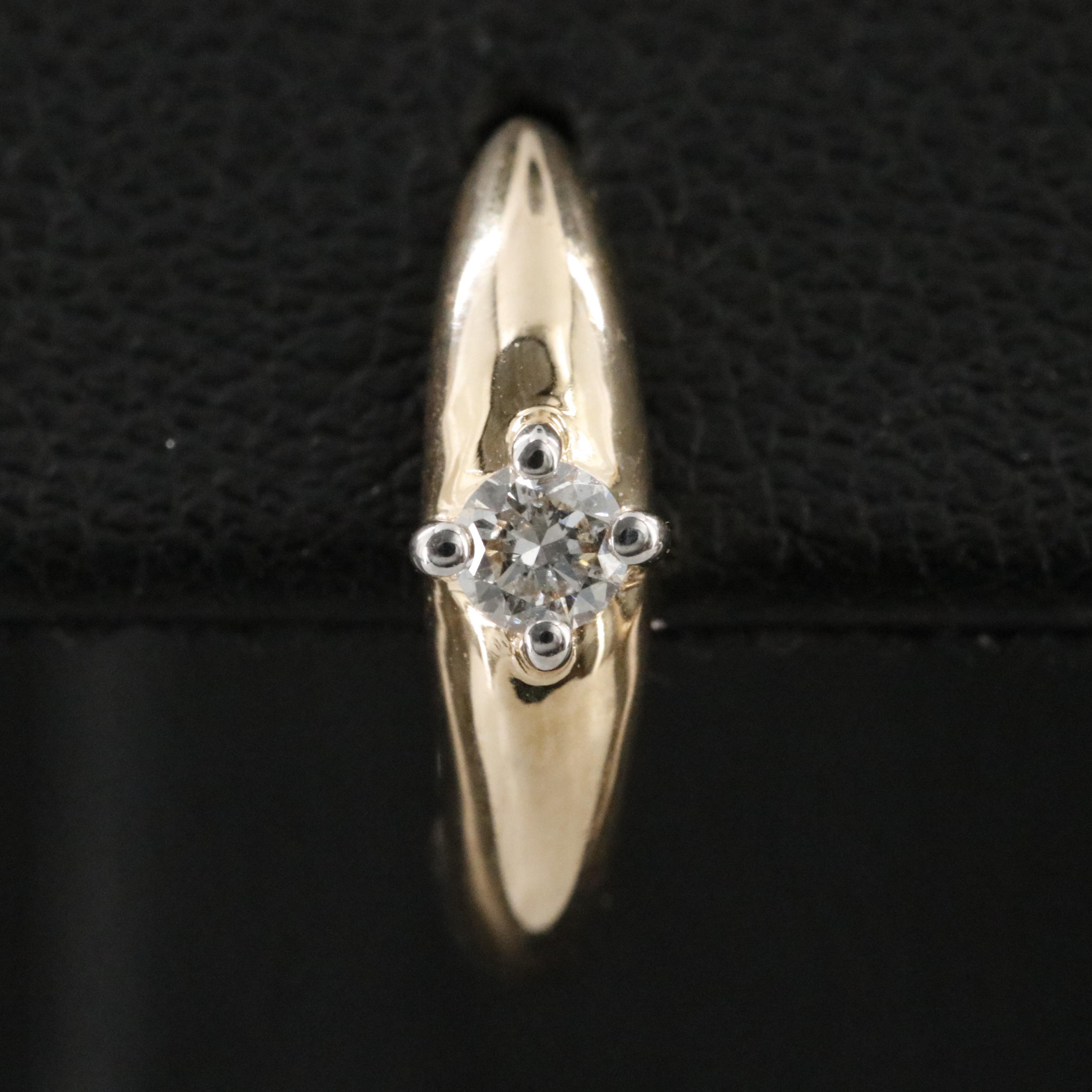 14K 0.13 CTW Diamond Huggie Hoop Earrings