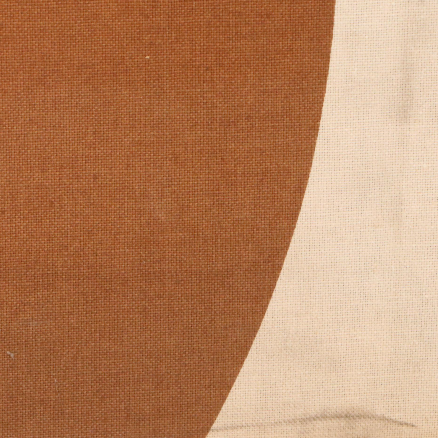 Retro Style Stretched Textile Panel with Striped Curve