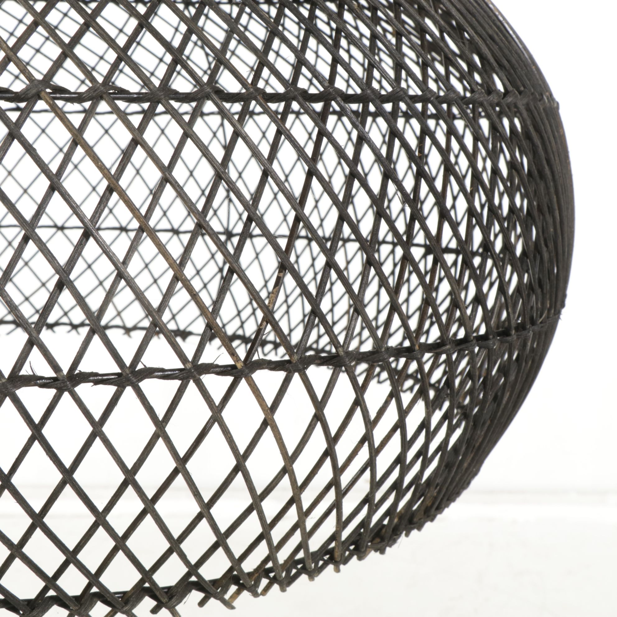 Litex Rattan Black Woven Pendant Light Fixture