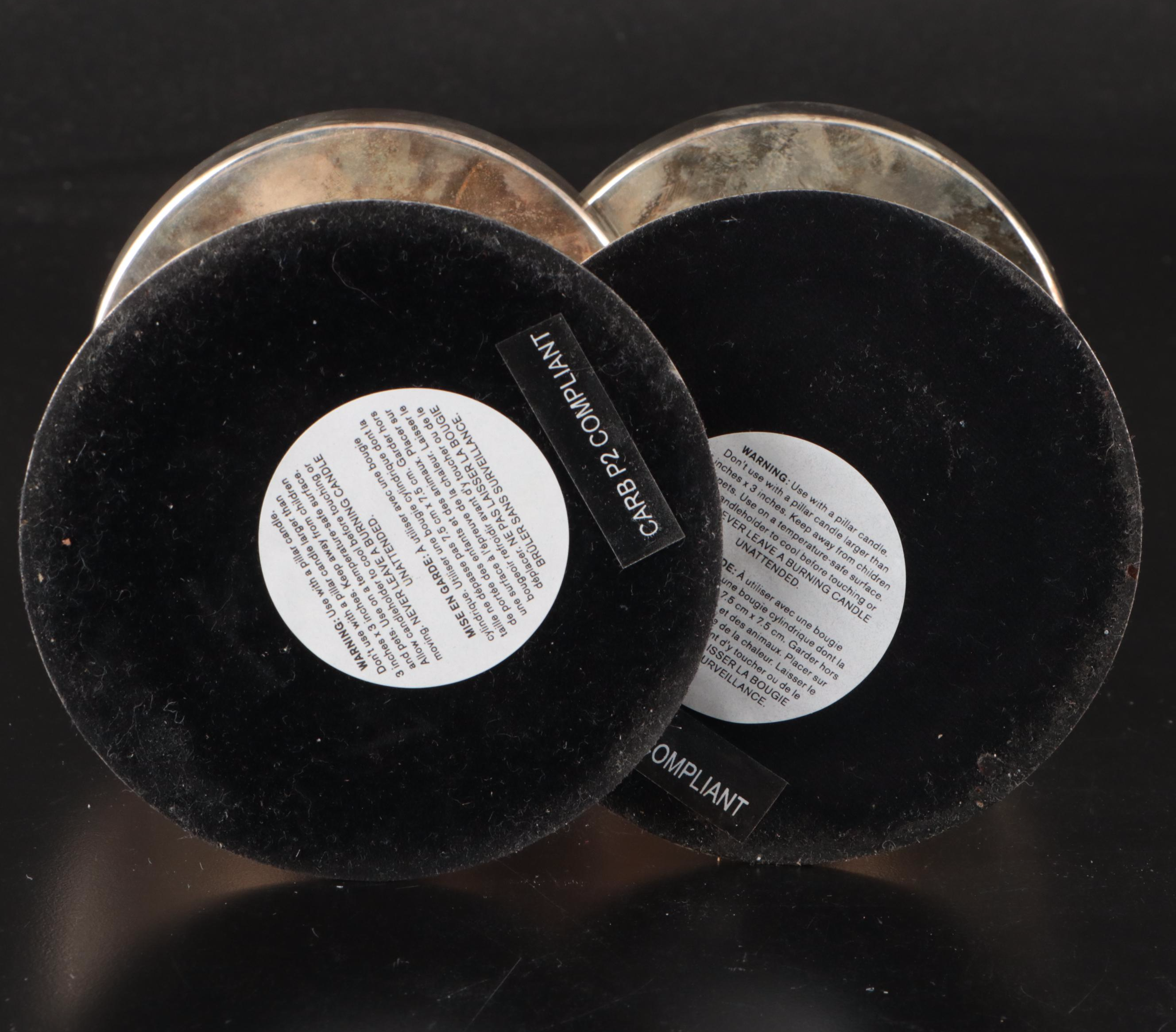 Pair of Silver Plate Pillar Candle Holders