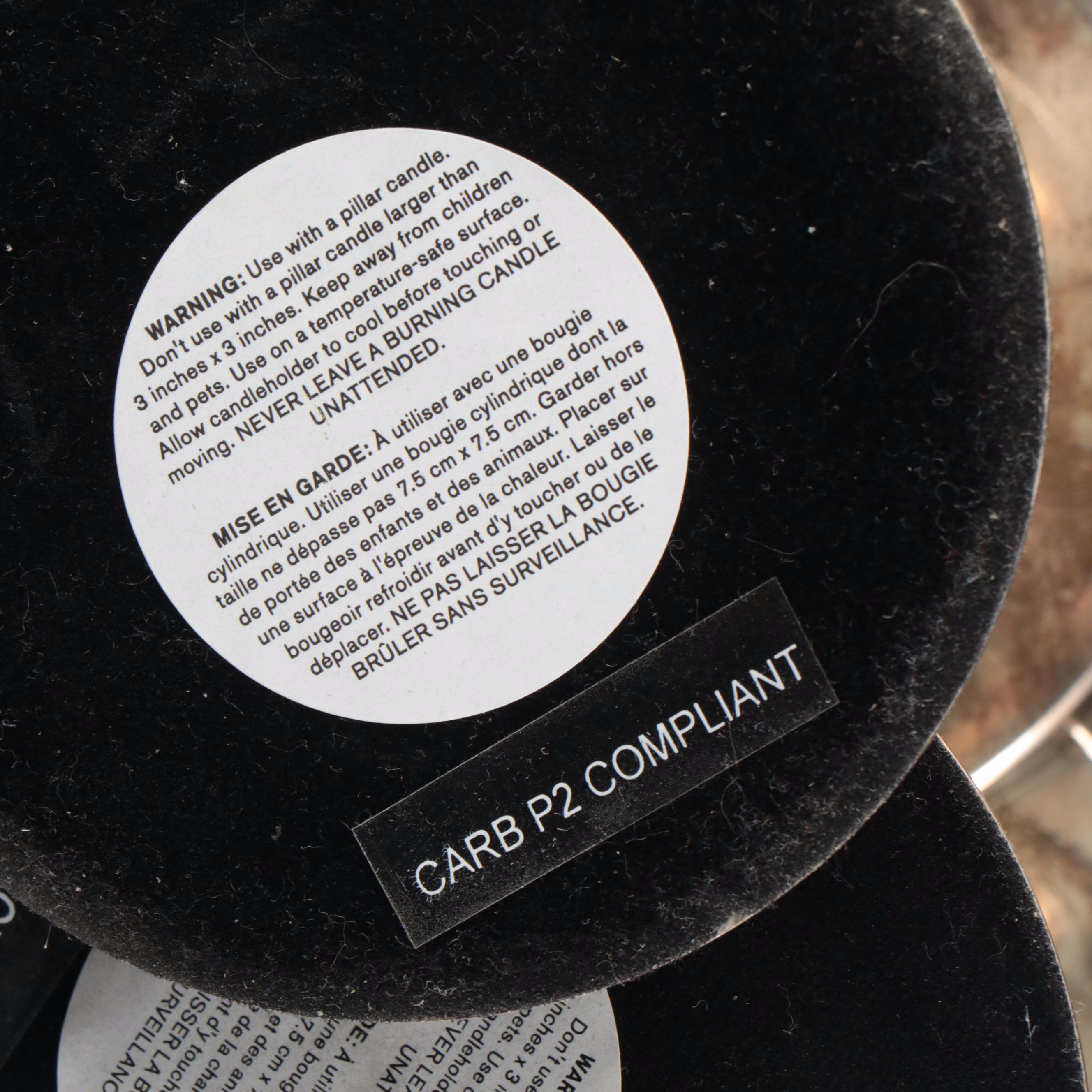 Pair of Silver Plate Pillar Candle Holders