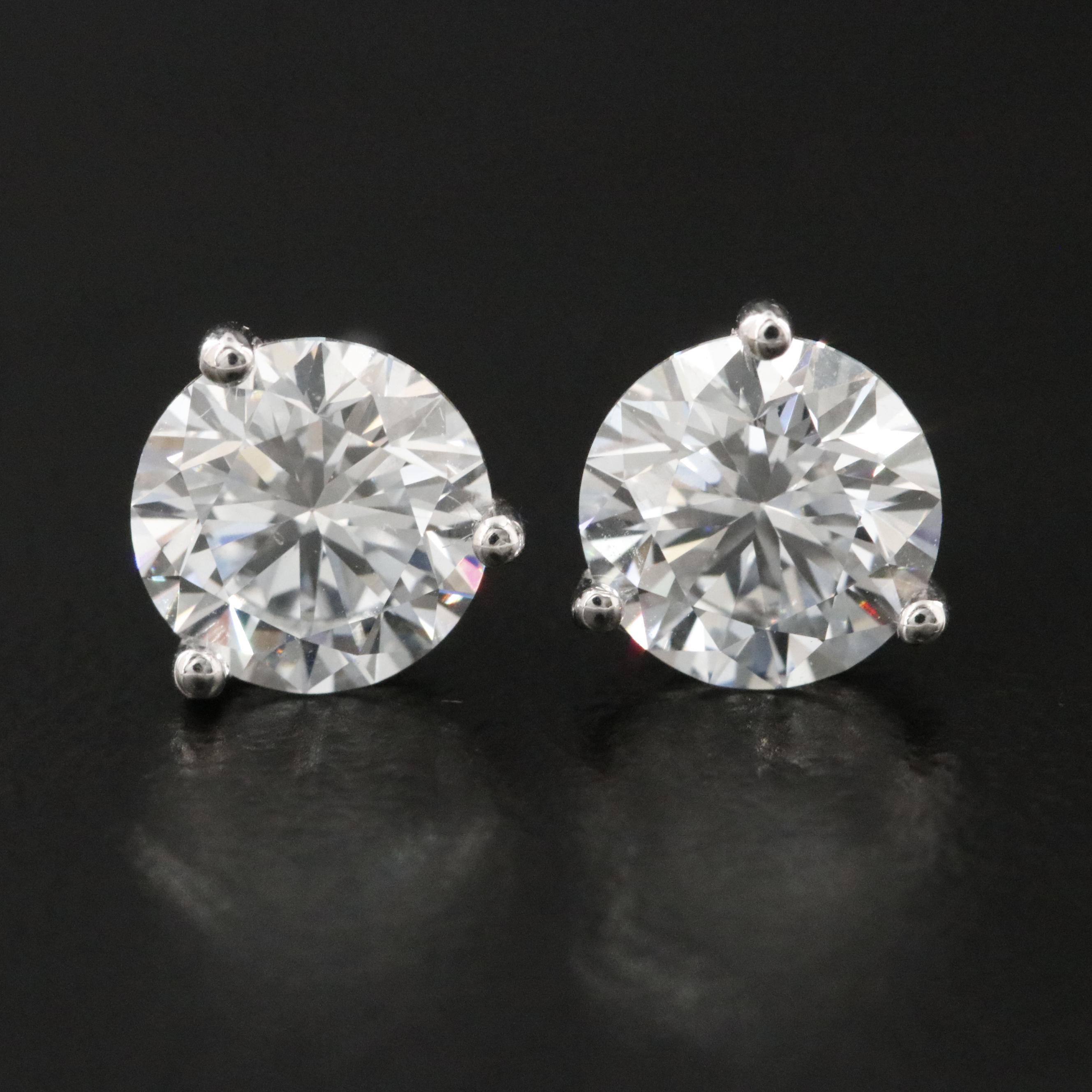 14K 2.00 CTW Lab Grown Diamond Martini Stud Earrings