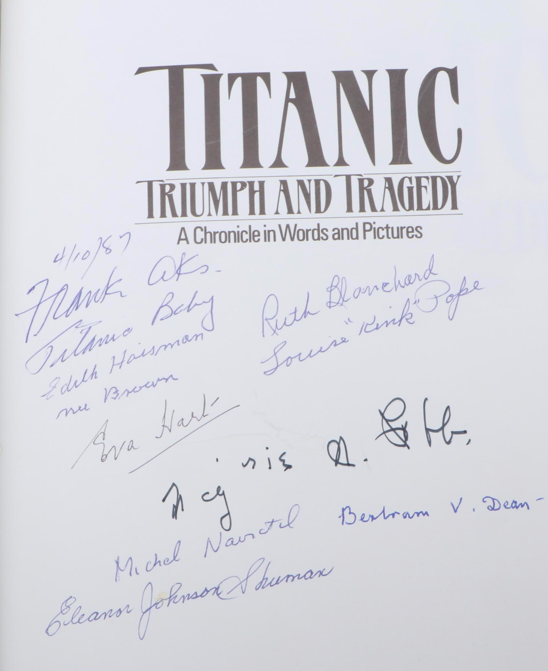 First Edition "Titanic: Triumph and Tragedy" Multiple Survivors Signed