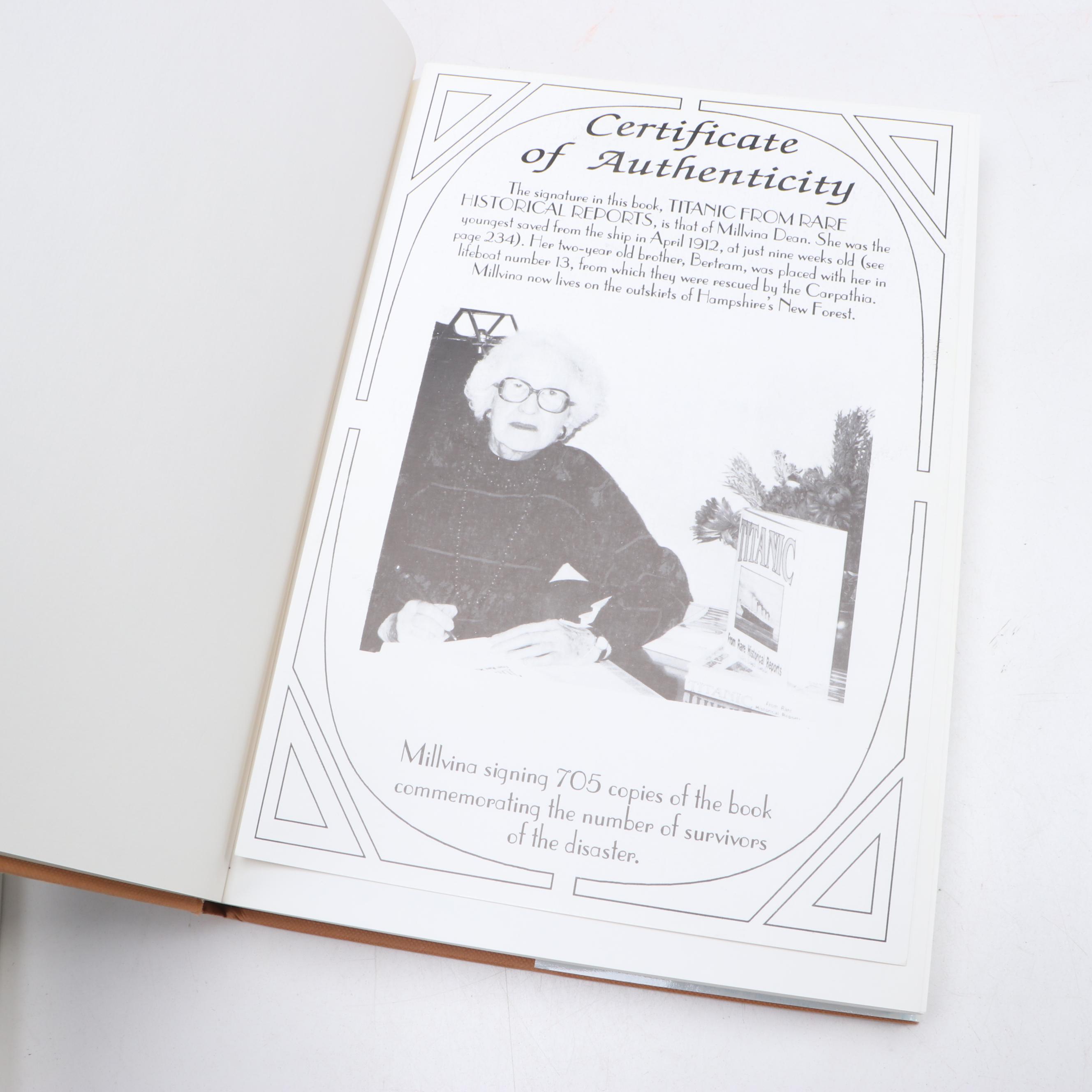 First Edition "Titanic: Triumph and Tragedy" Multiple Survivors Signed