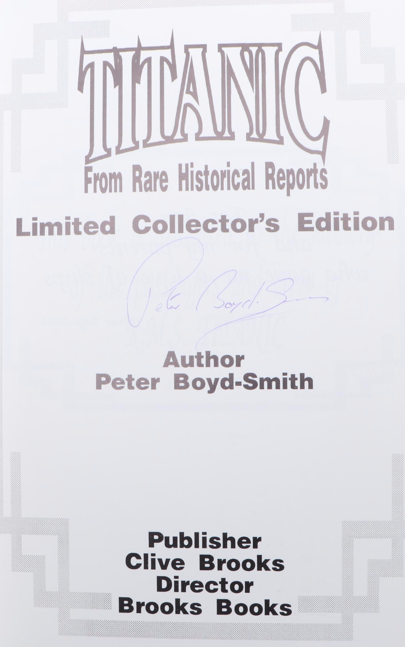 First Edition "Titanic: Triumph and Tragedy" Multiple Survivors Signed