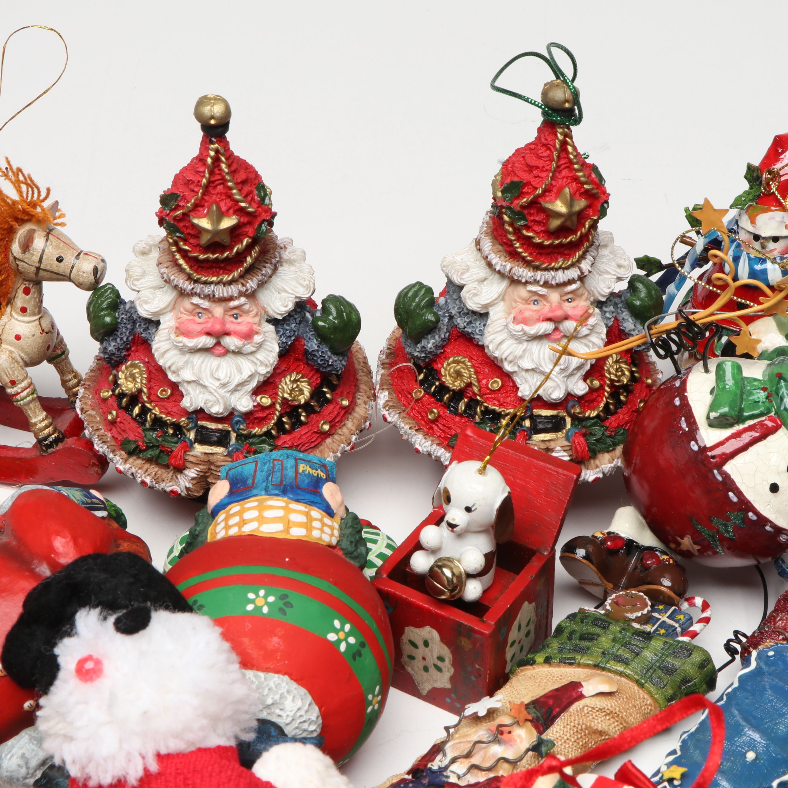 12 Days of Christmas Ceramic Wind Chimes with Vintage Christmas Ornaments