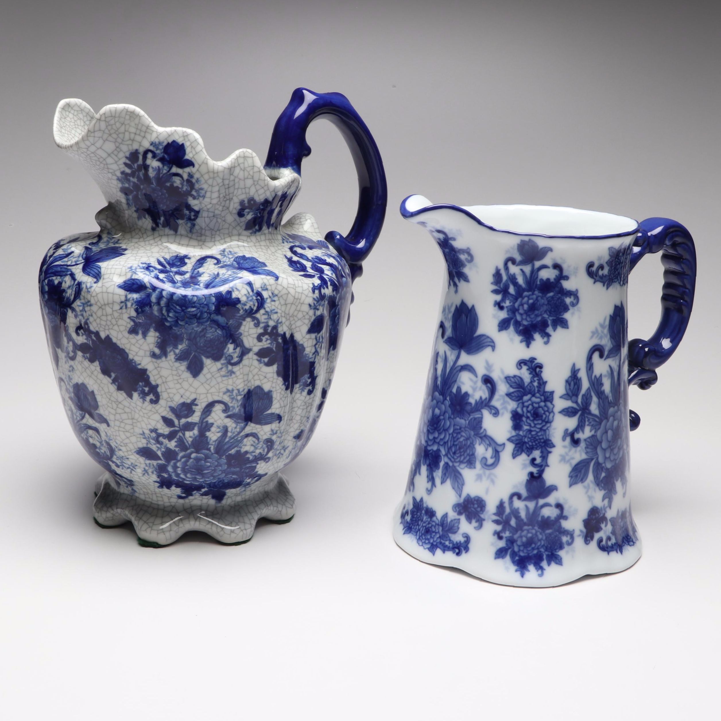 The Bombay Company and Other Blue and White Porcelain Pitchers