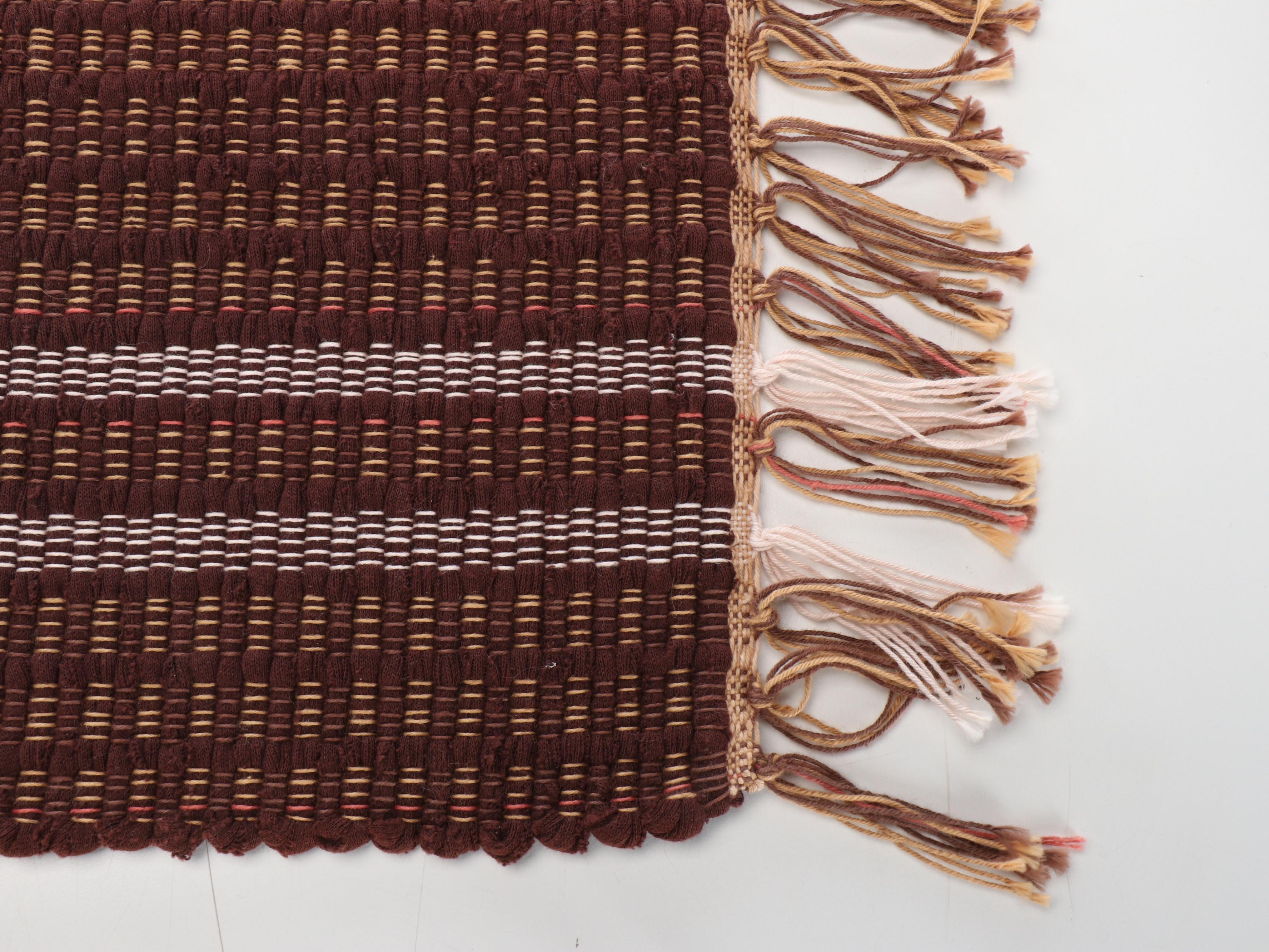 Four Handwoven Chindi Accent Rugs