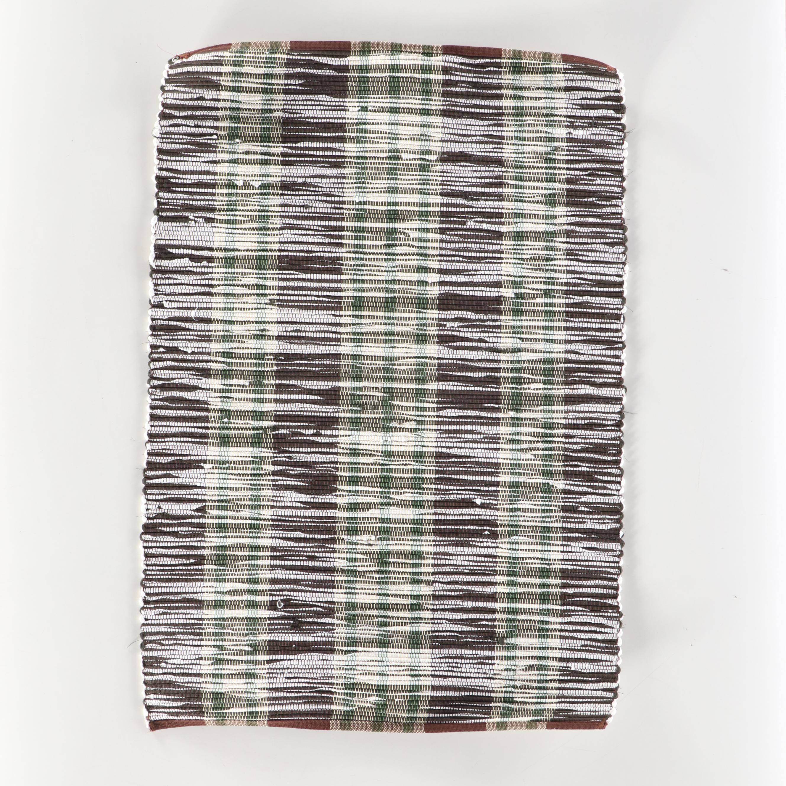 Four Handwoven Chindi Accent Rugs