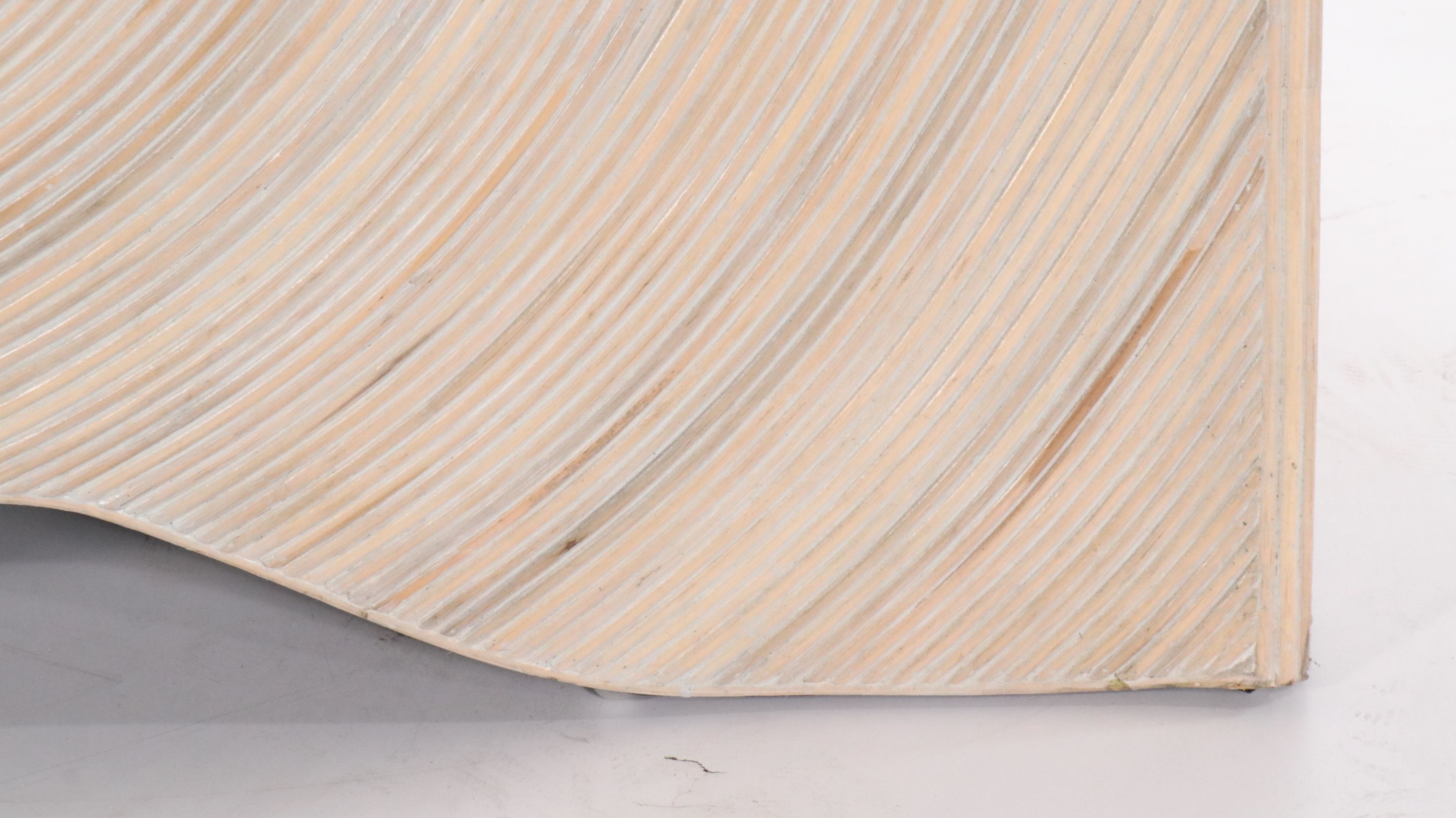 Modern Sculptural Split Reed Chaise Lounge