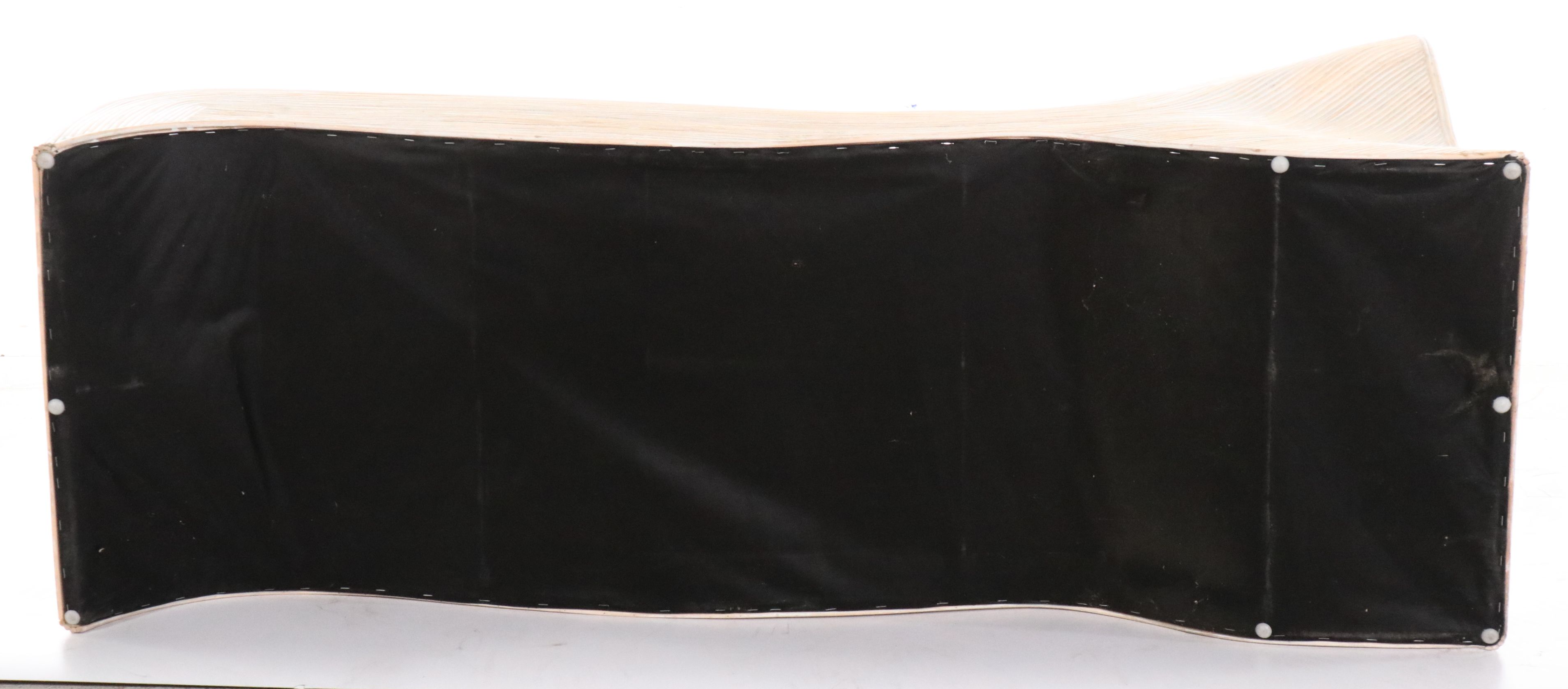 Modern Sculptural Split Reed Chaise Lounge