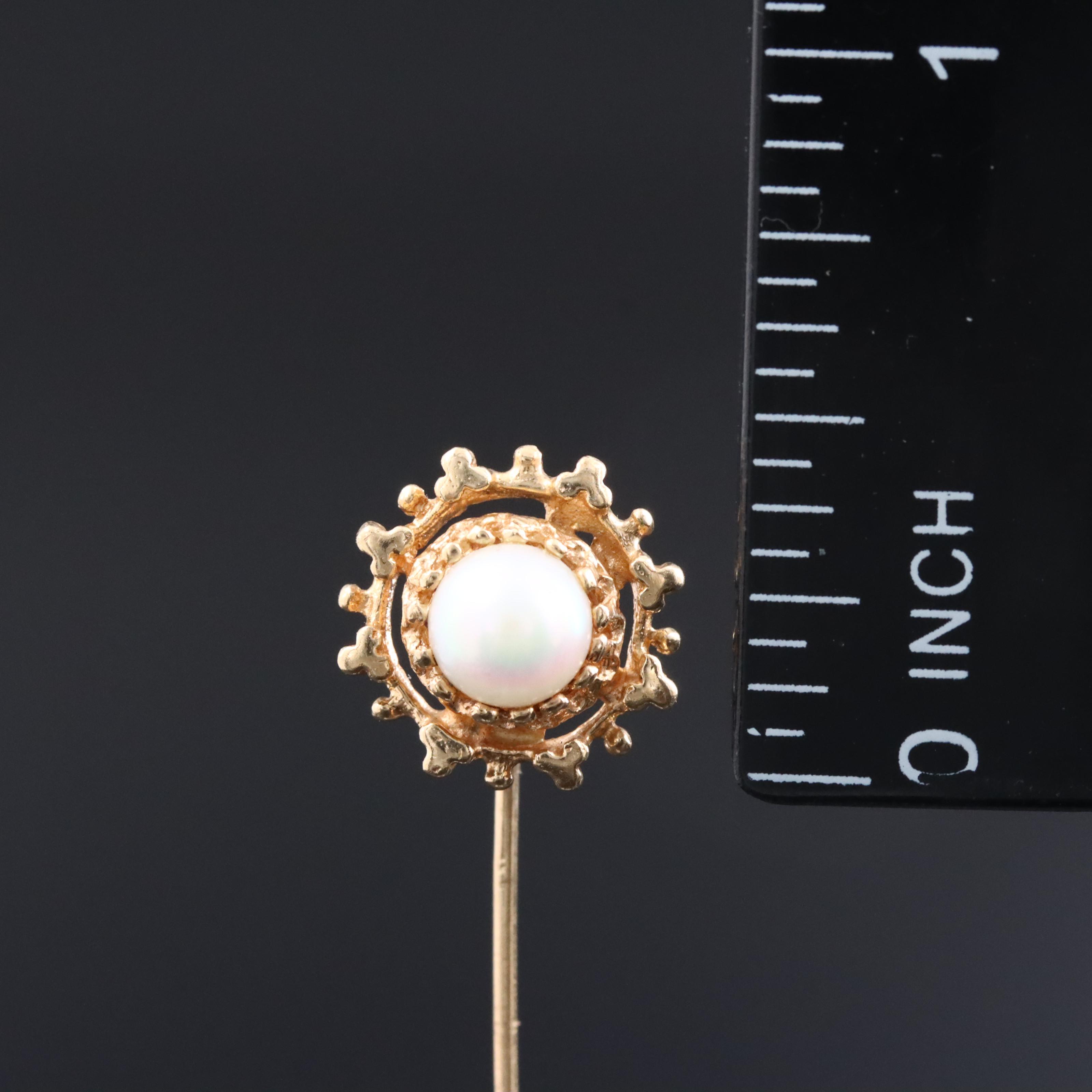 14K Pearl Stickpin