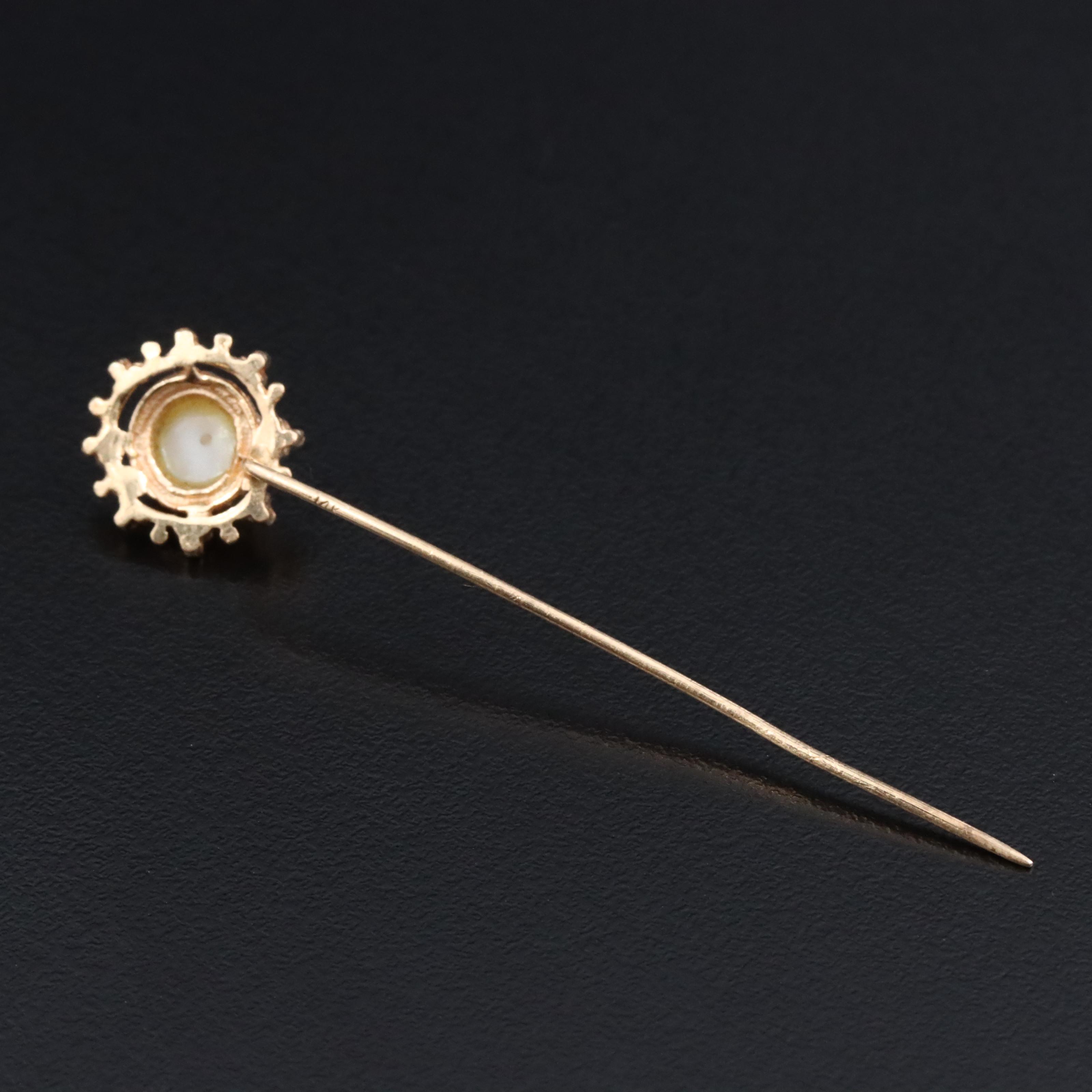 14K Pearl Stickpin