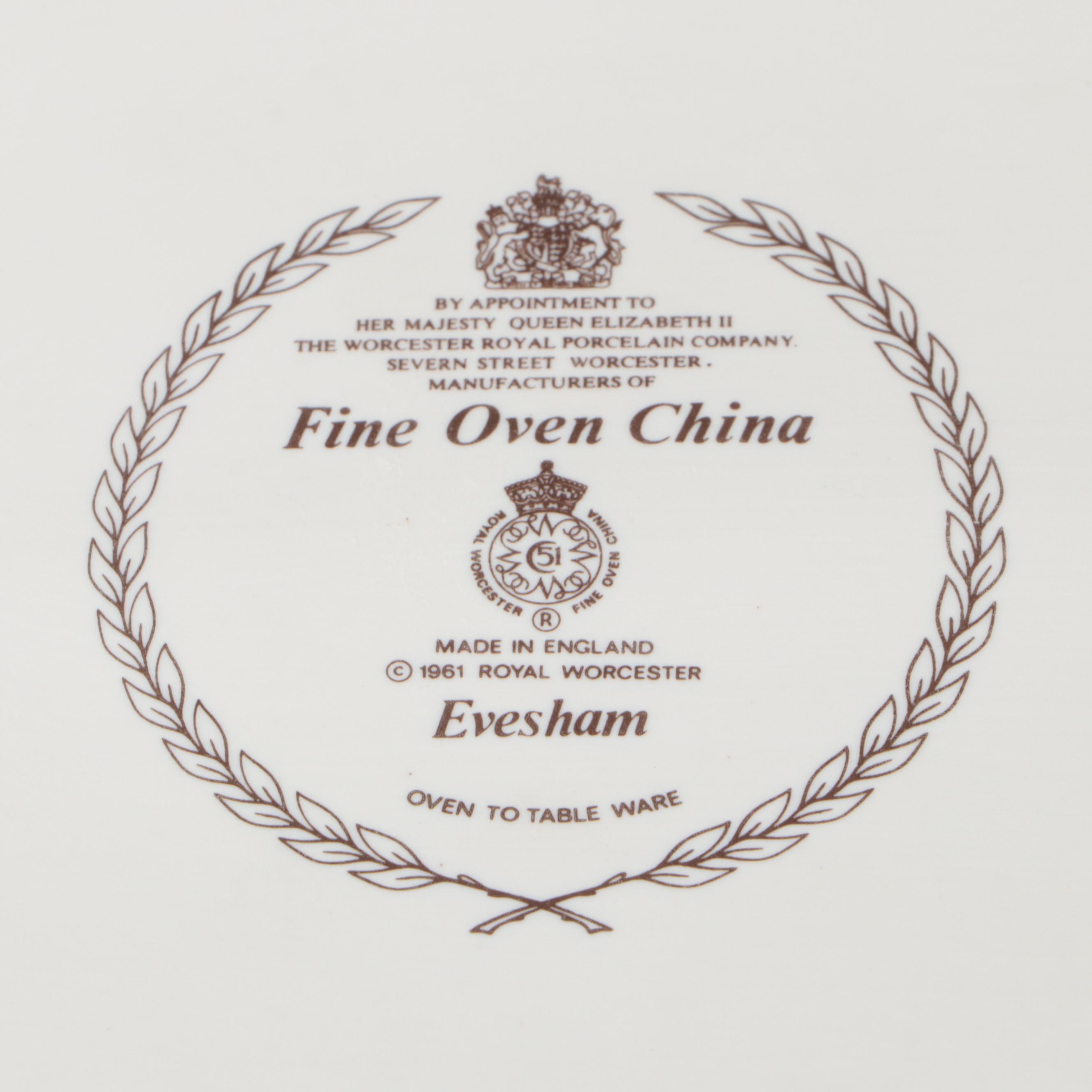 Royal Worcester "Evesham" and Other Porcelain Bakeware