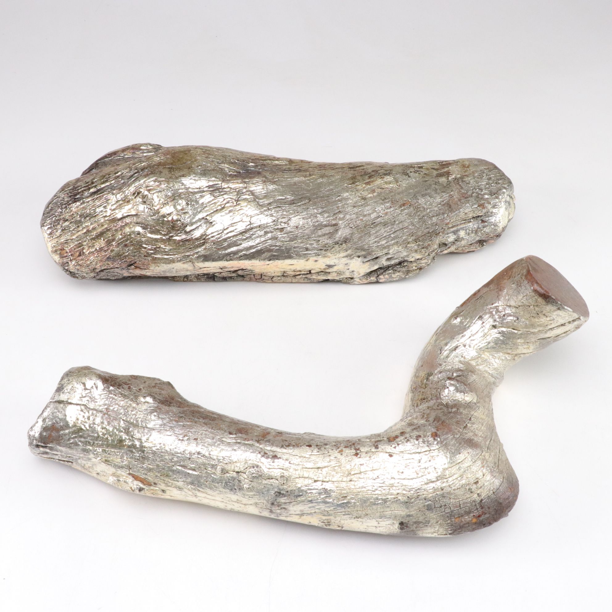 Domed Wall Light with Silver-Gilt Painted Logs