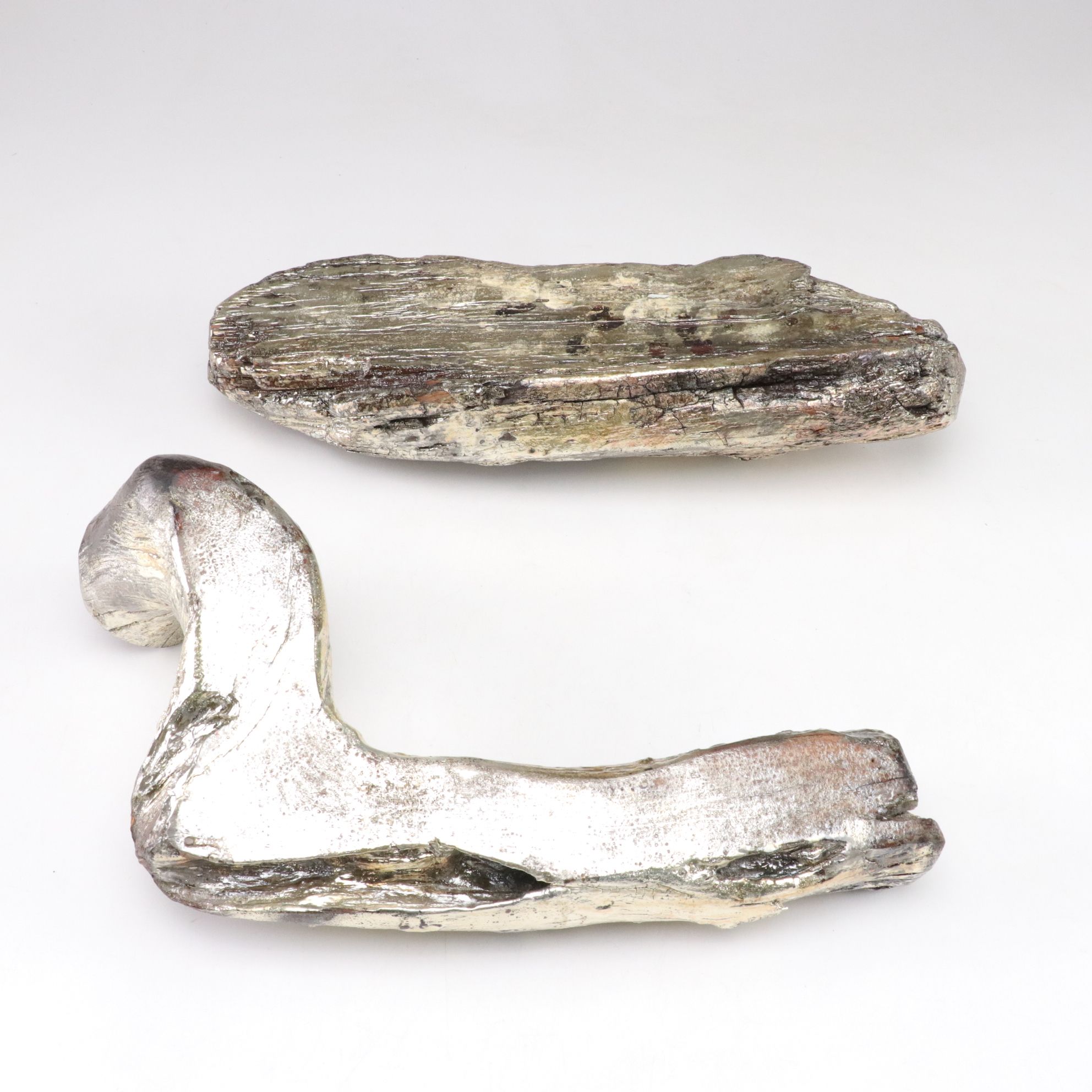 Domed Wall Light with Silver-Gilt Painted Logs