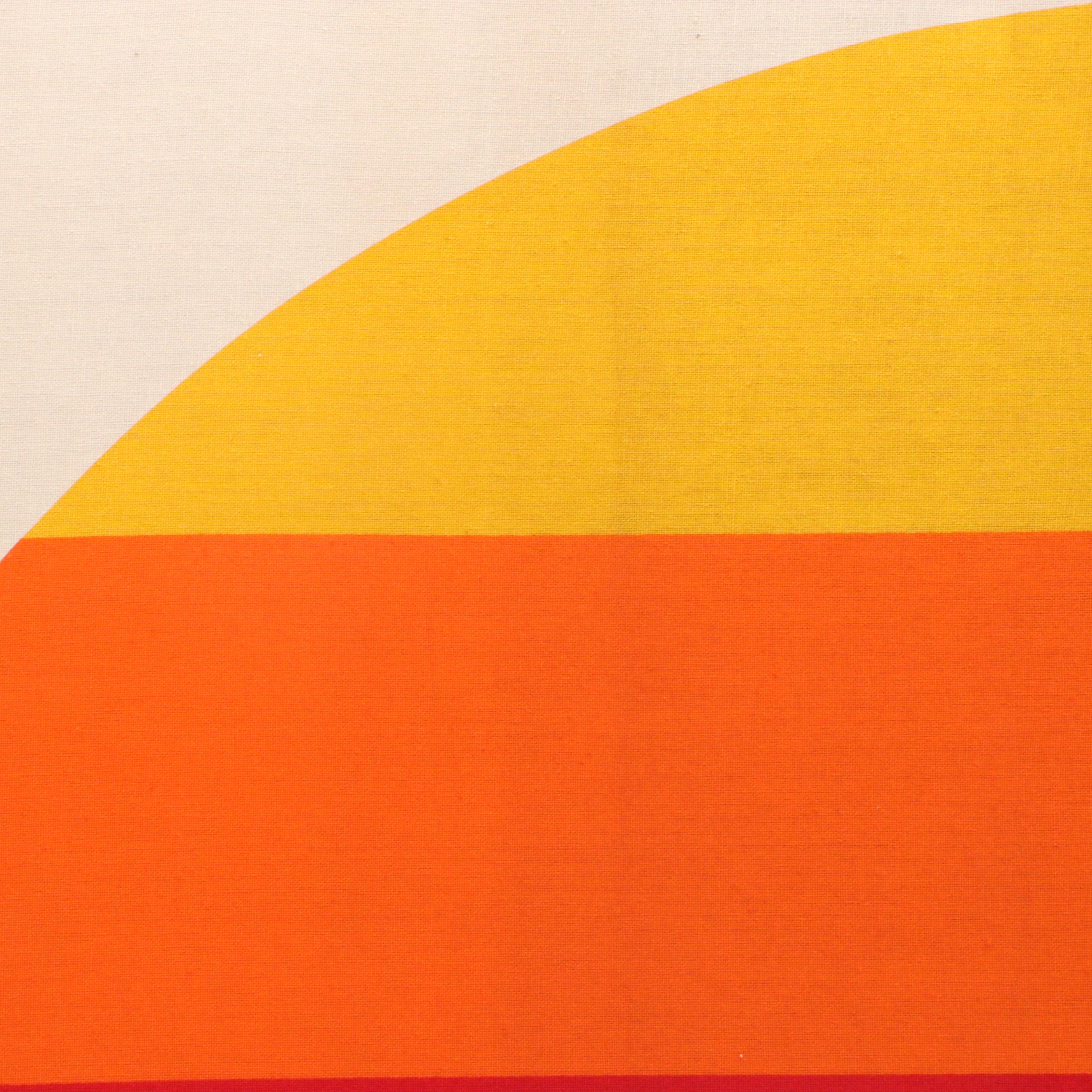 Strömma Sweden Stretched Textile Diptych "Rainbow Circle," 1970s