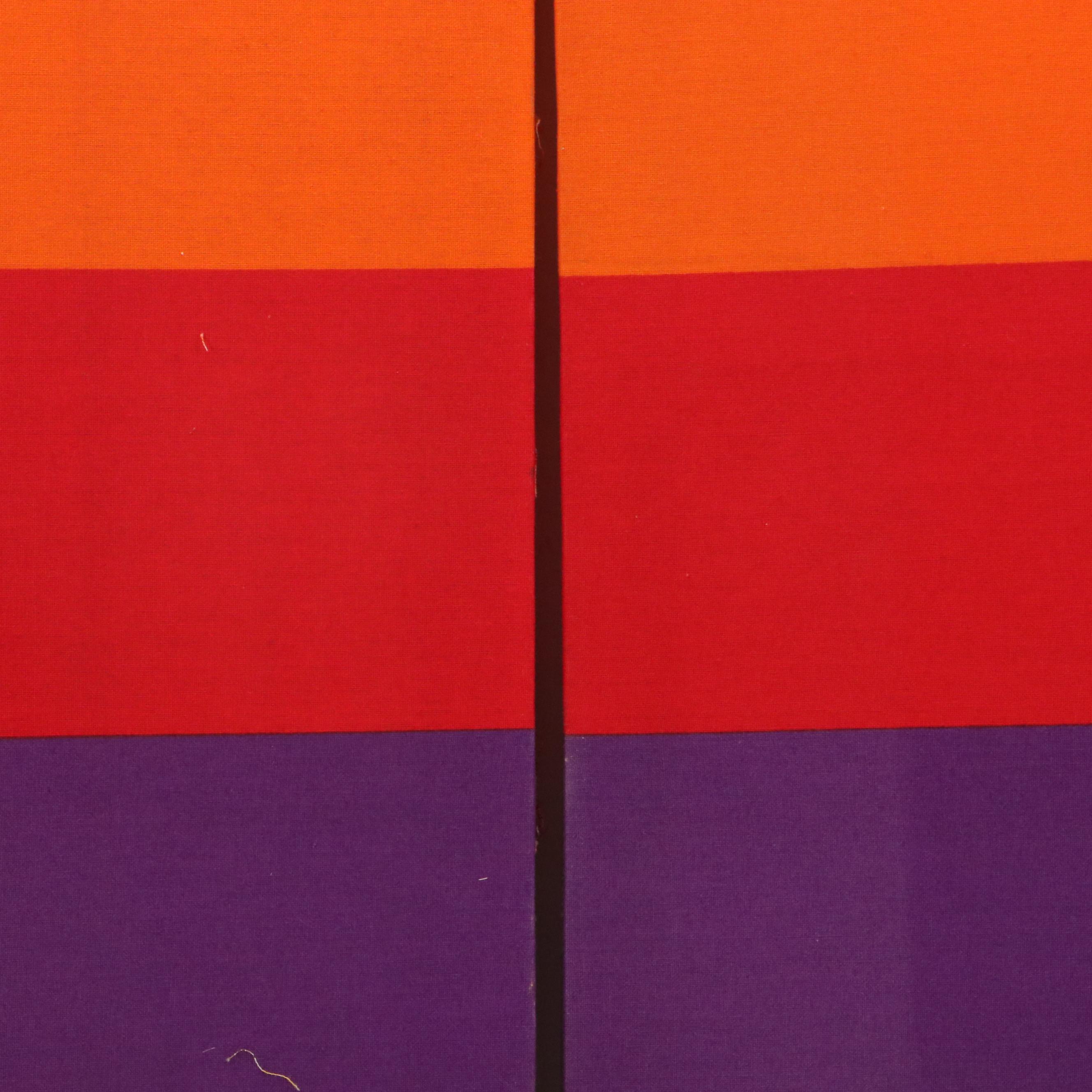 Strömma Sweden Stretched Textile Diptych "Rainbow Circle," 1970s