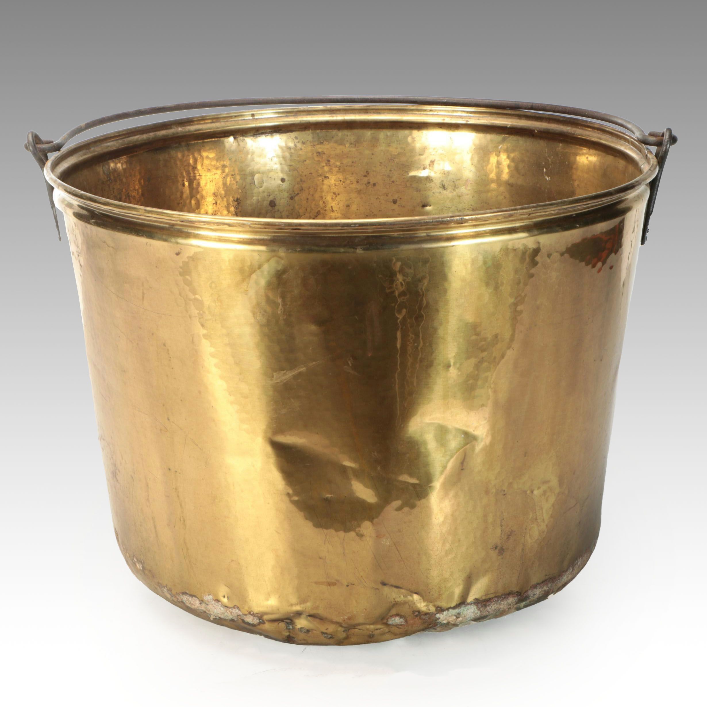 Brass Fireplace Cauldron Bucket