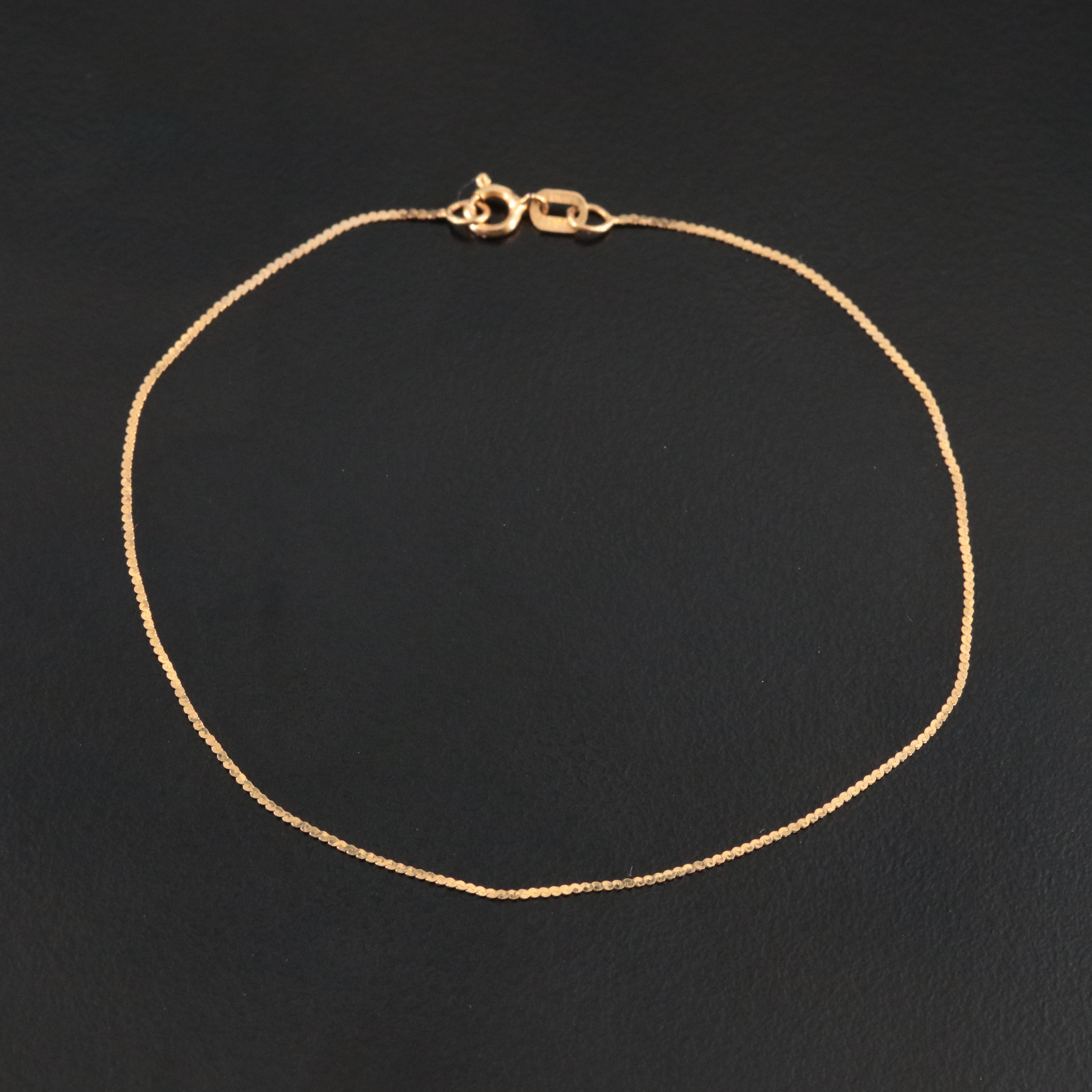 Italian 14K Serpentine Chain Bracelet
