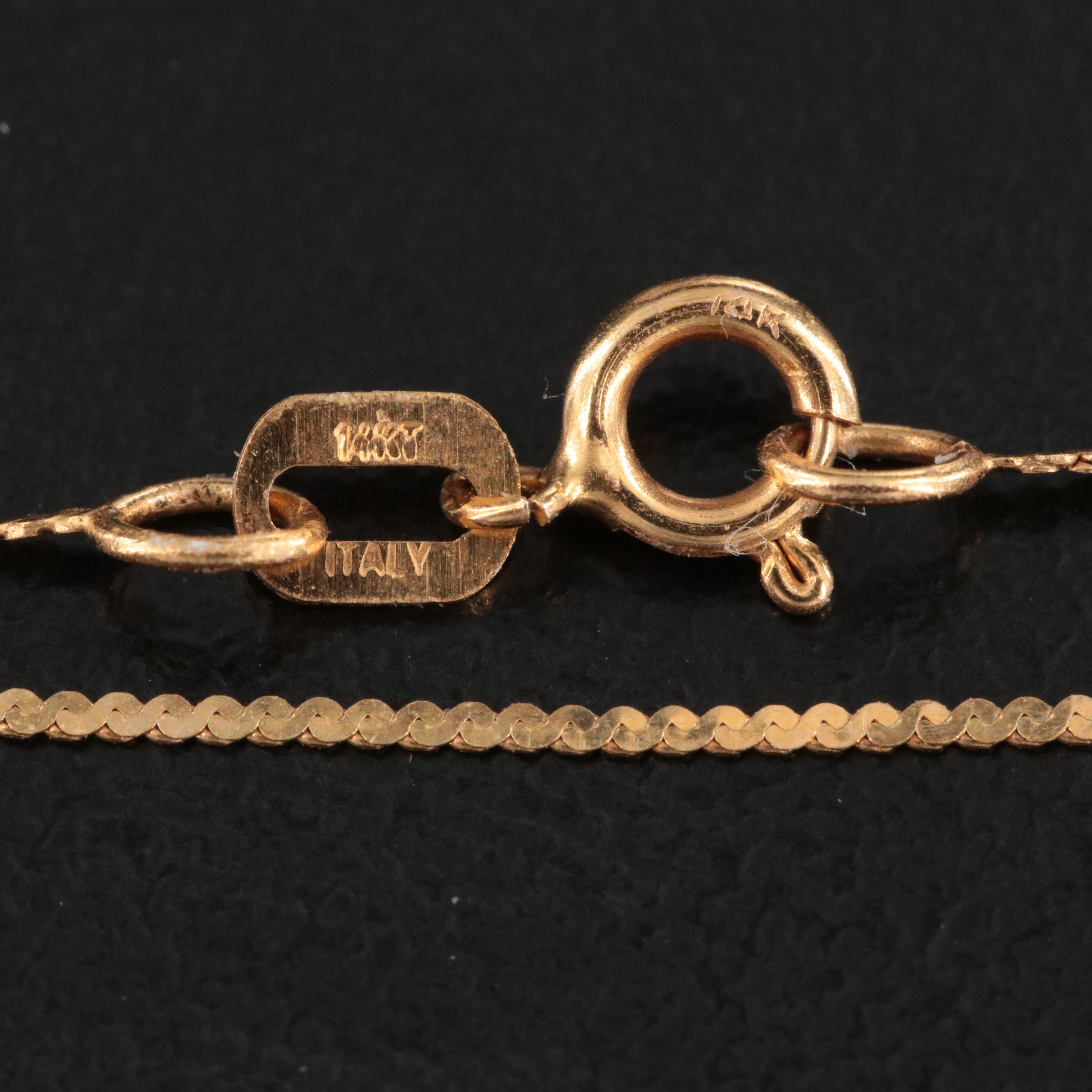 Italian 14K Serpentine Chain Bracelet