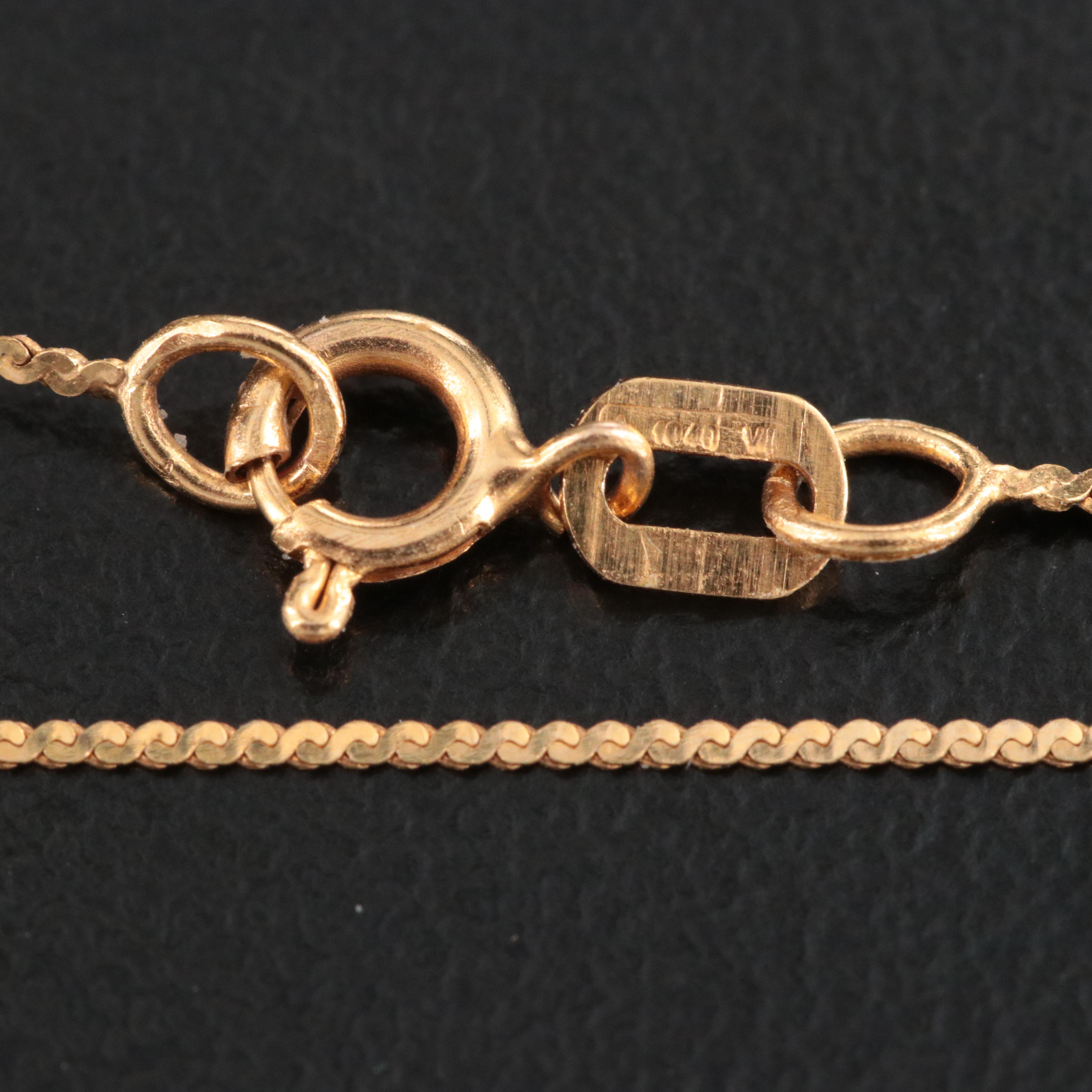 Italian 14K Serpentine Chain Bracelet