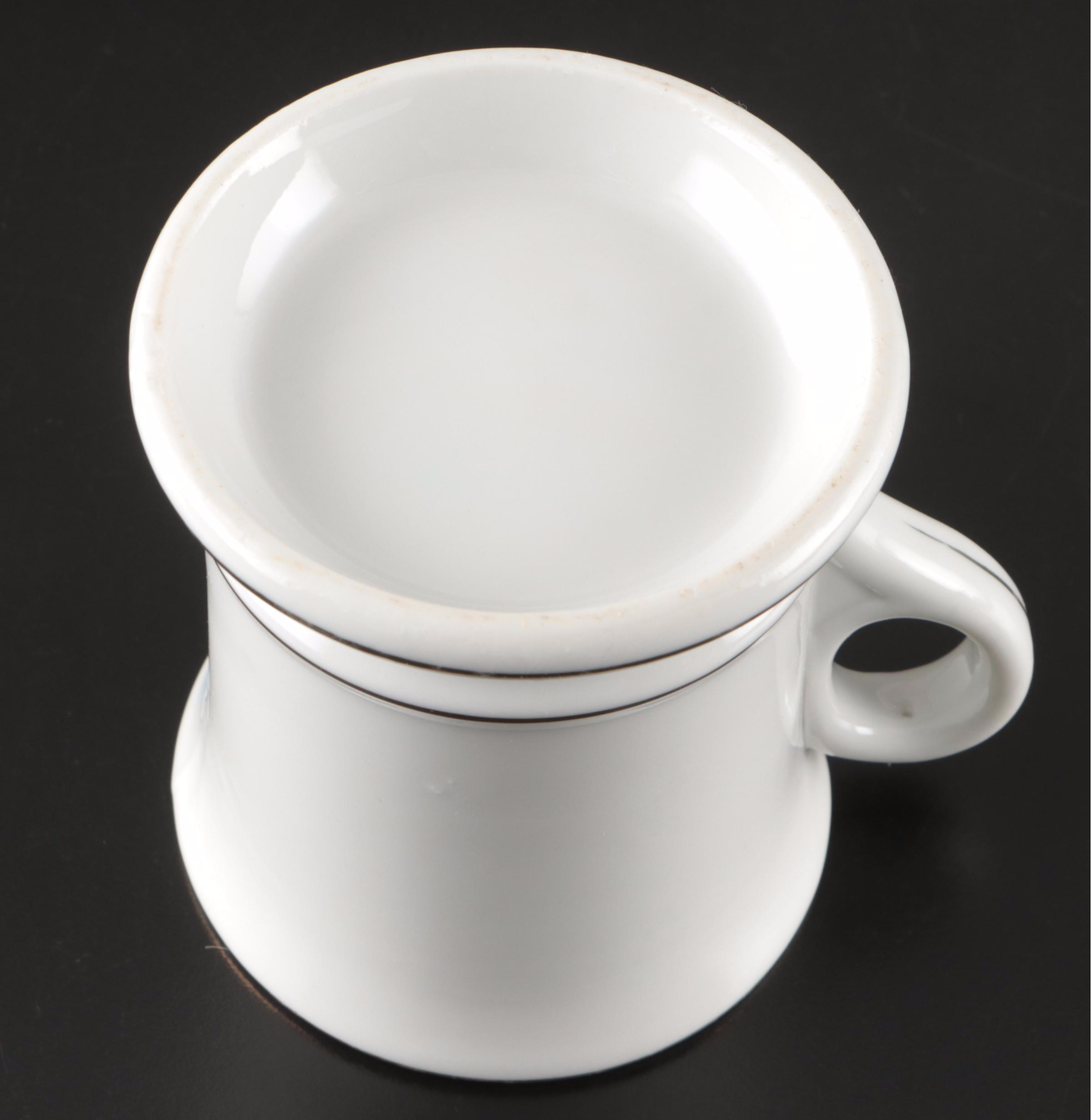 Albright Rubberset Celluloid Shaving Brush and Porcelain Shaving Mug