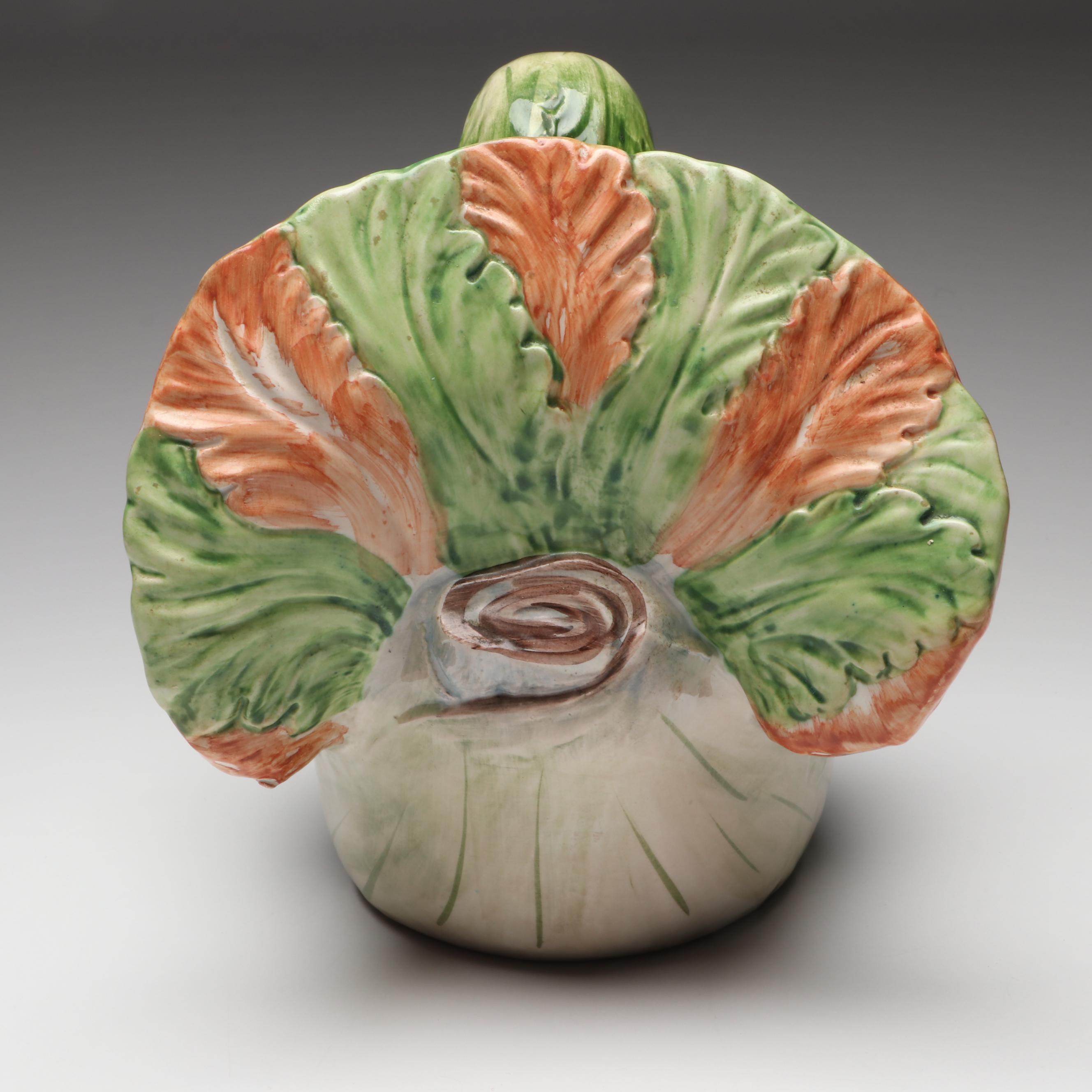 Vietri Italian Majolica Bird Tureen with Erzgebirge Napkin Rings and Other Décor