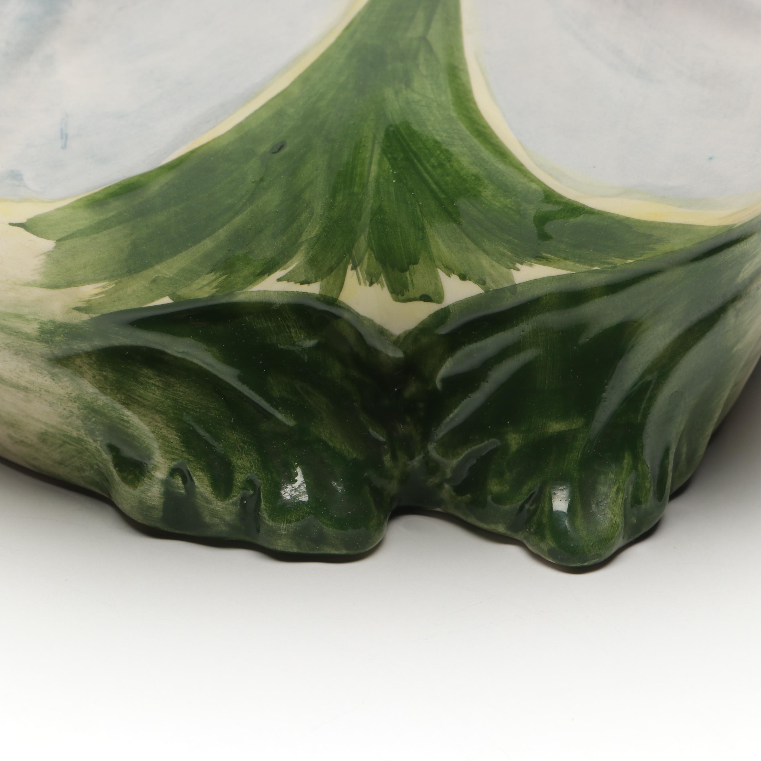 Vietri Italian Majolica Bird Tureen with Erzgebirge Napkin Rings and Other Décor