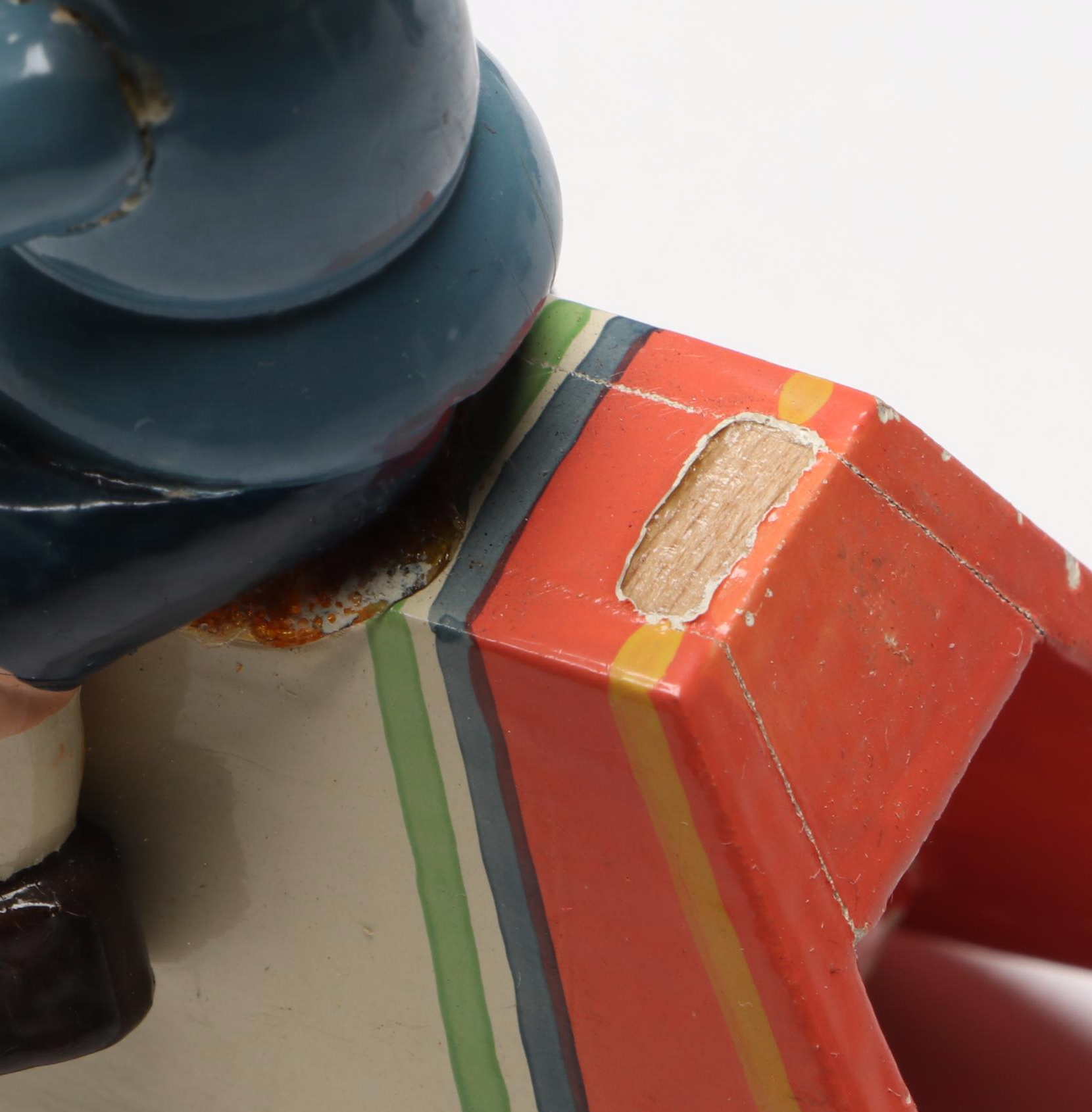 Vietri Italian Majolica Bird Tureen with Erzgebirge Napkin Rings and Other Décor