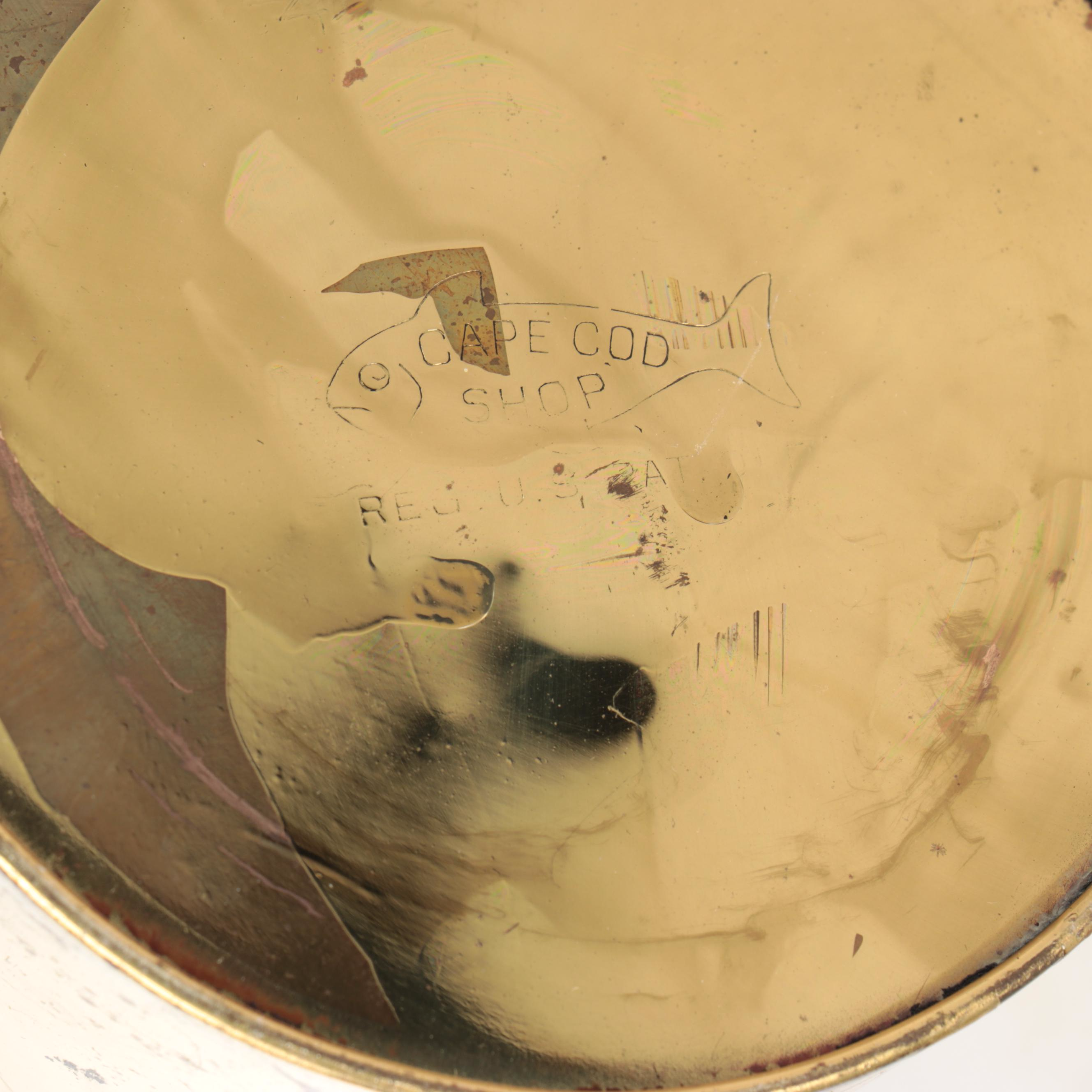 Brass Fire Starters with Ansonia and Chinese Brass Bucket, Mid-19th Century