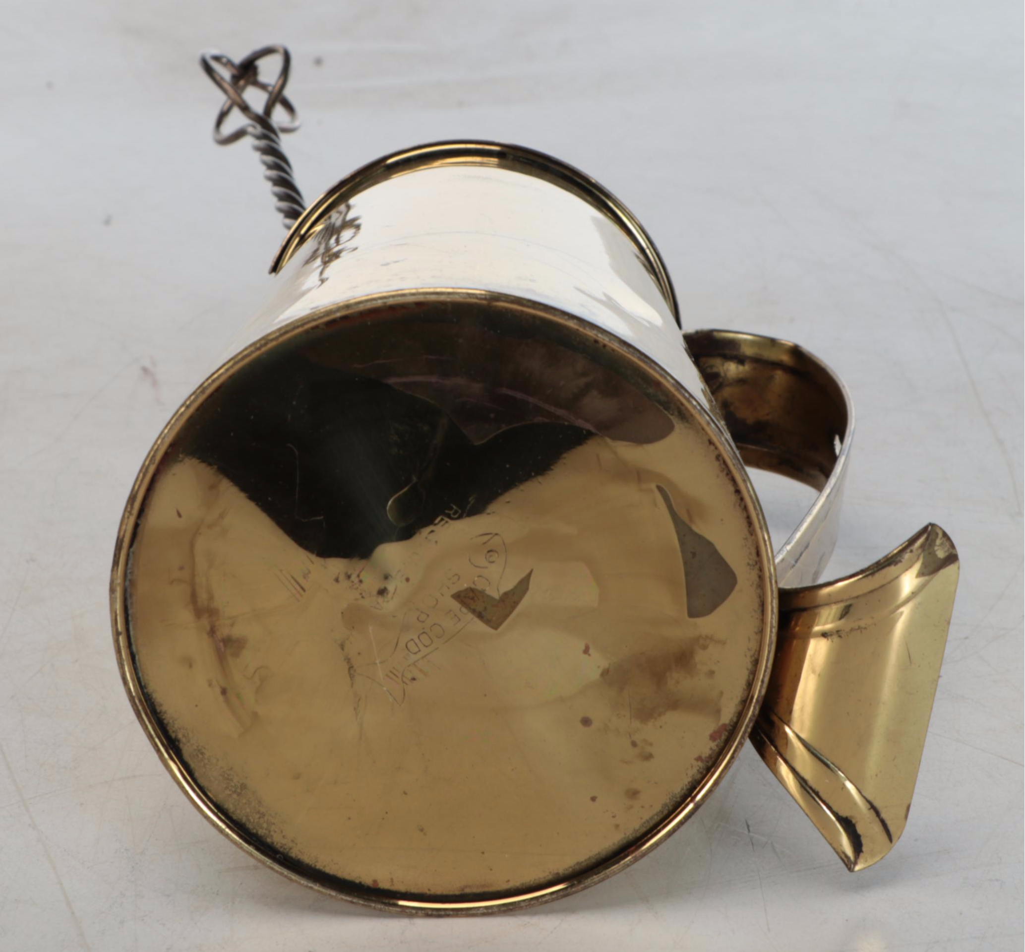 Brass Fire Starters with Ansonia and Chinese Brass Bucket, Mid-19th Century