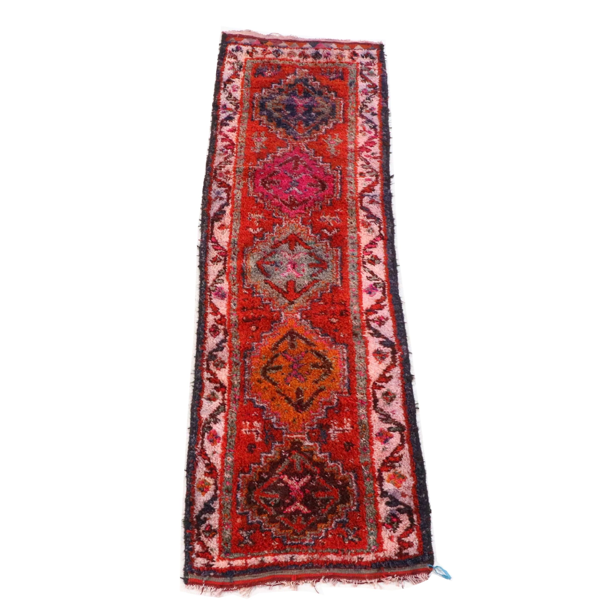 3'3 x 11 Hand-Knotted Turkish Village Carpet Runner Long Rug