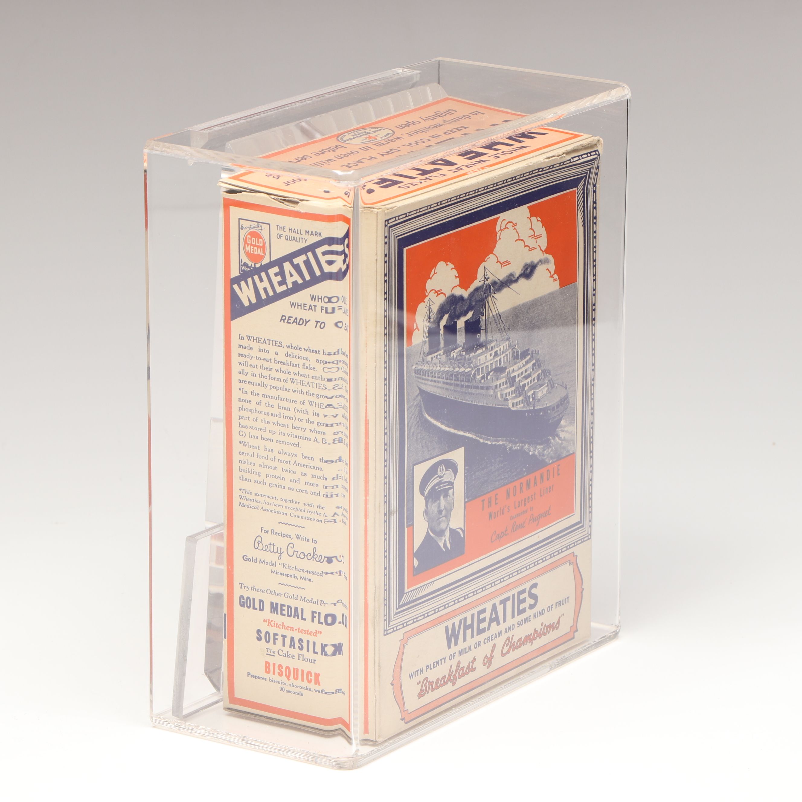 S.S. Normandie Wheaties Cereal Box, Mid-20th Century
